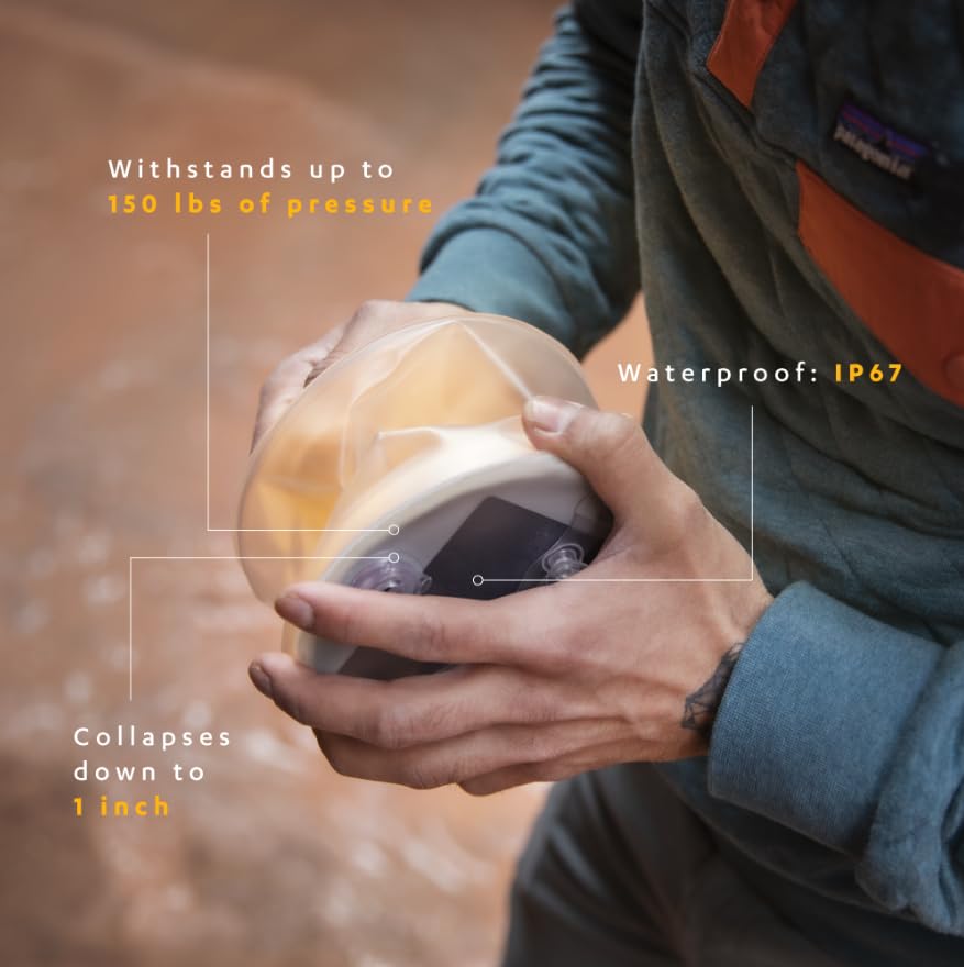 Luci Base Camp: 360 Lumens, Usb-C Charging, Matte Finish + White Leds