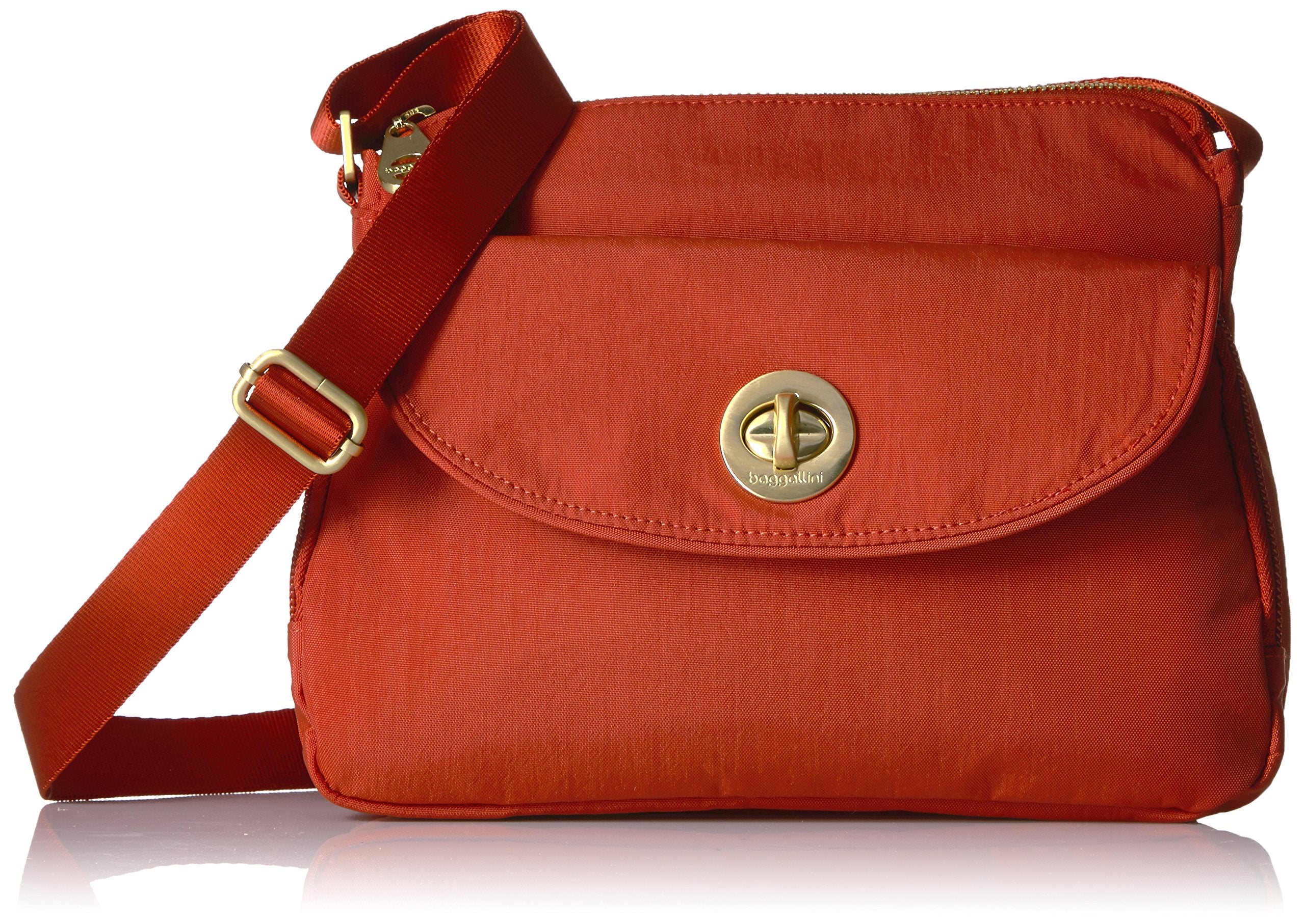baggallini provence travel crossbody bag Calais #CAL532 Rooten's & Adventure With An Exterior Color Of Mauve And Rfid Blocking Technology Phone Wristlet Baggallini Provence Crossbody