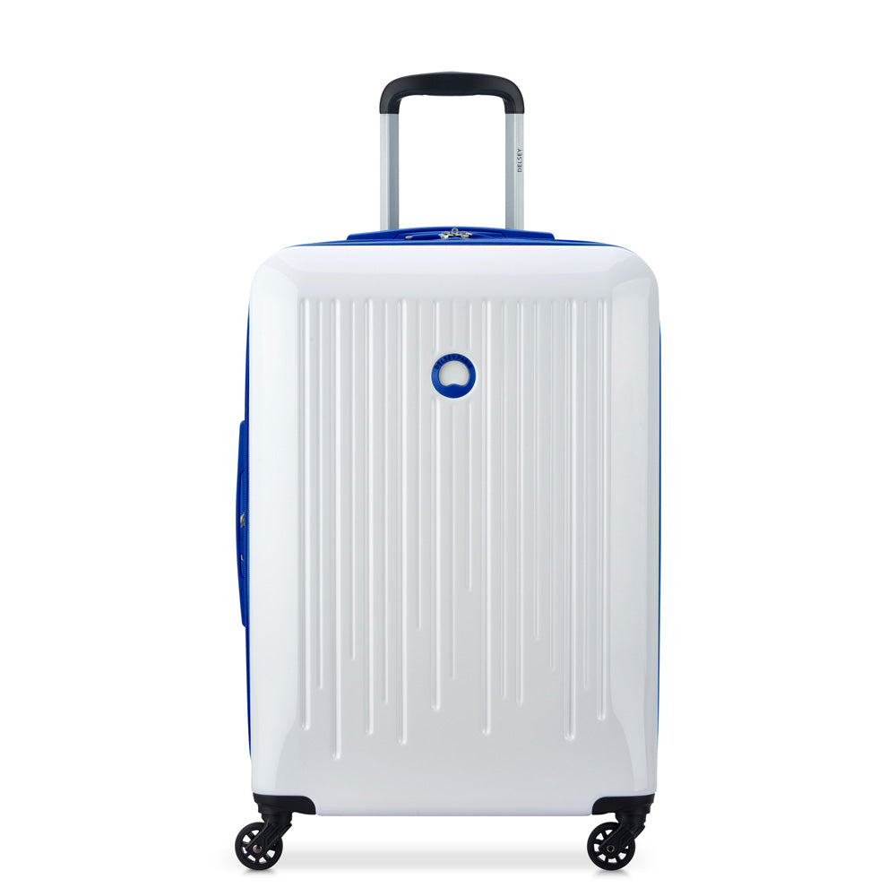 White with Blue trim