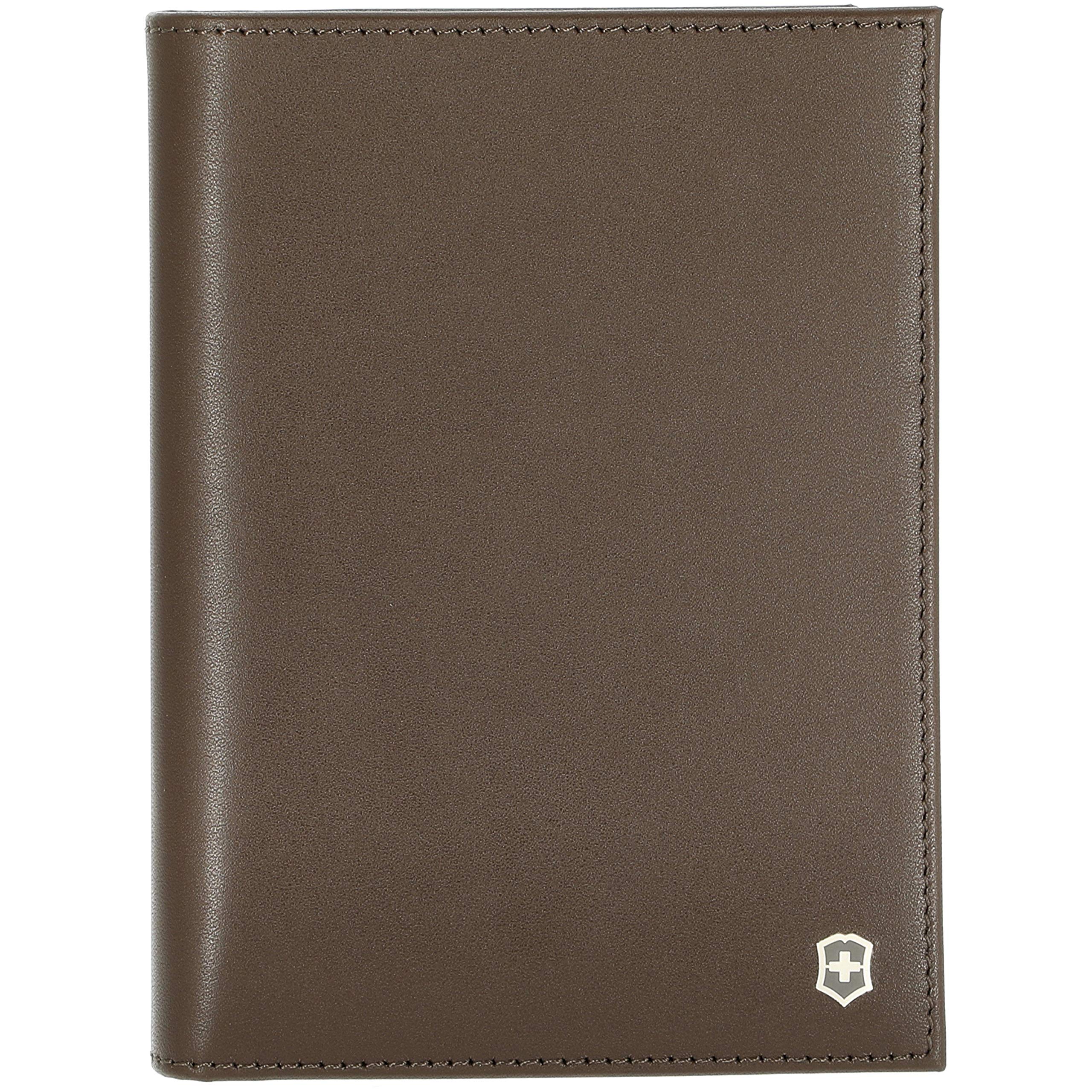 Victorinox Altius Edge Turing Zippered Leather Deluxe Clutch Wallet w/RFID  - Dark Earth