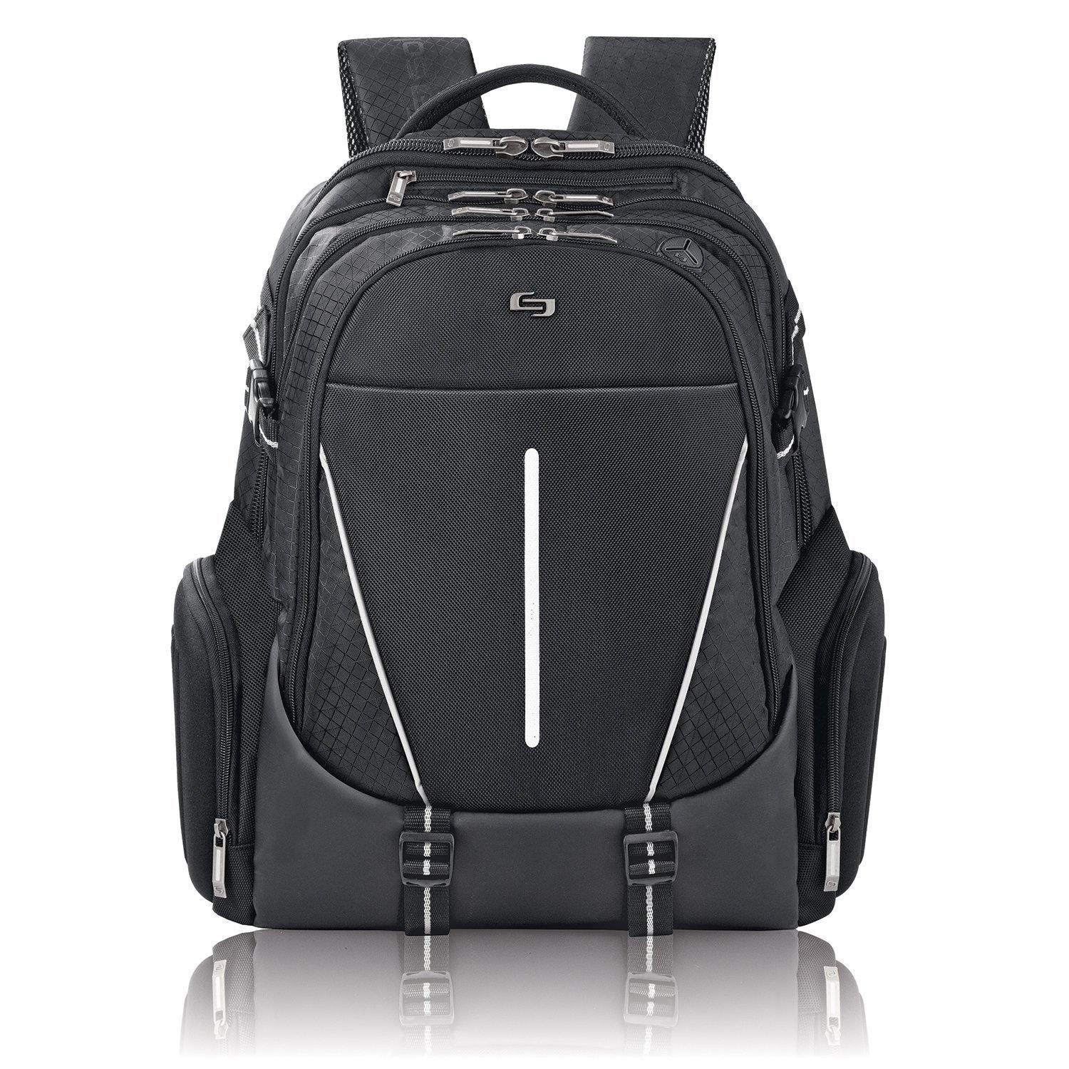 Solo Rival 17.3" Laptop Backpack with Hardshell Side Pockets - Black / 17.3" Solo Rival 17.3" Laptop Backpack with Hardshell Side Pockets - Black / 17.3"
