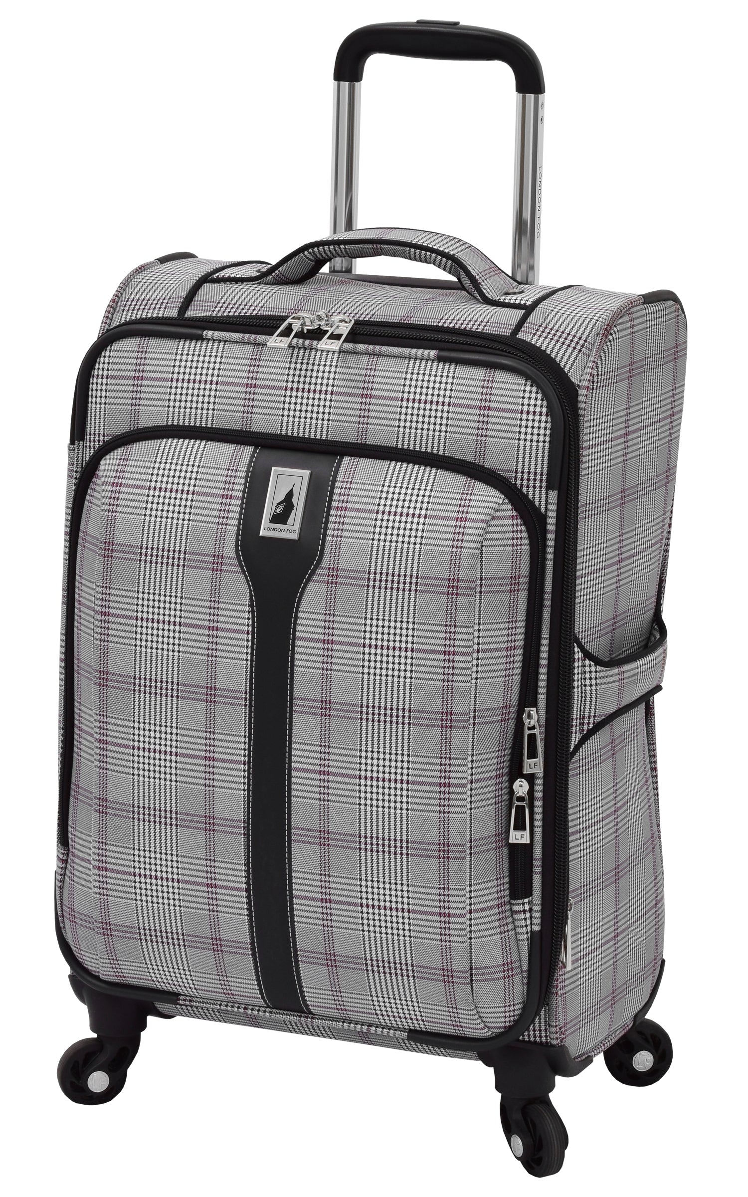 Grey/Burgundy Glen Plaid