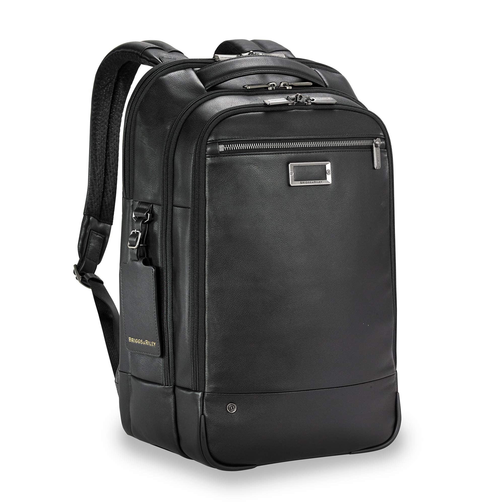 briggs riley leather backpack Briggs & Riley @work Leather Medium Backpack