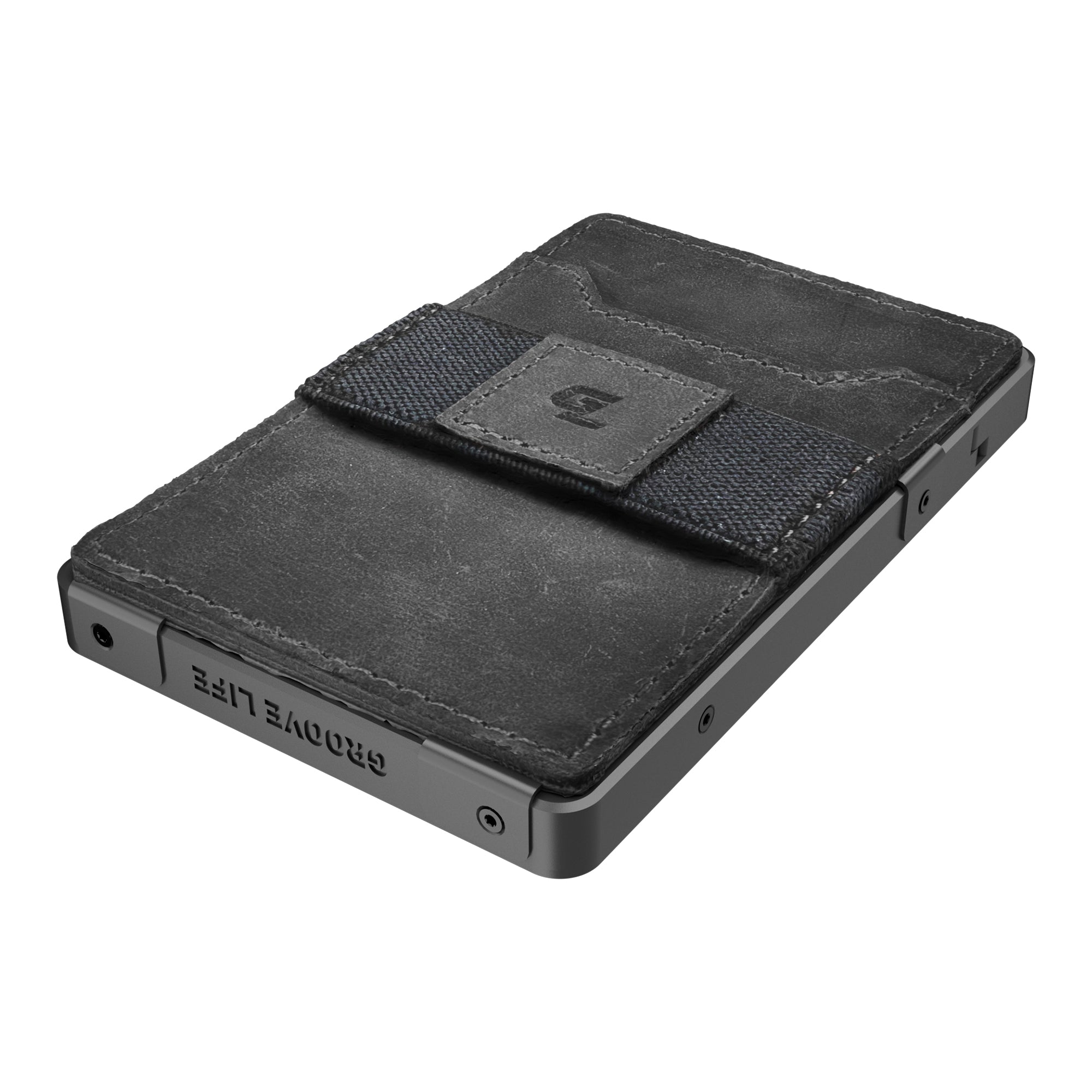 Gun Metal Black Leather