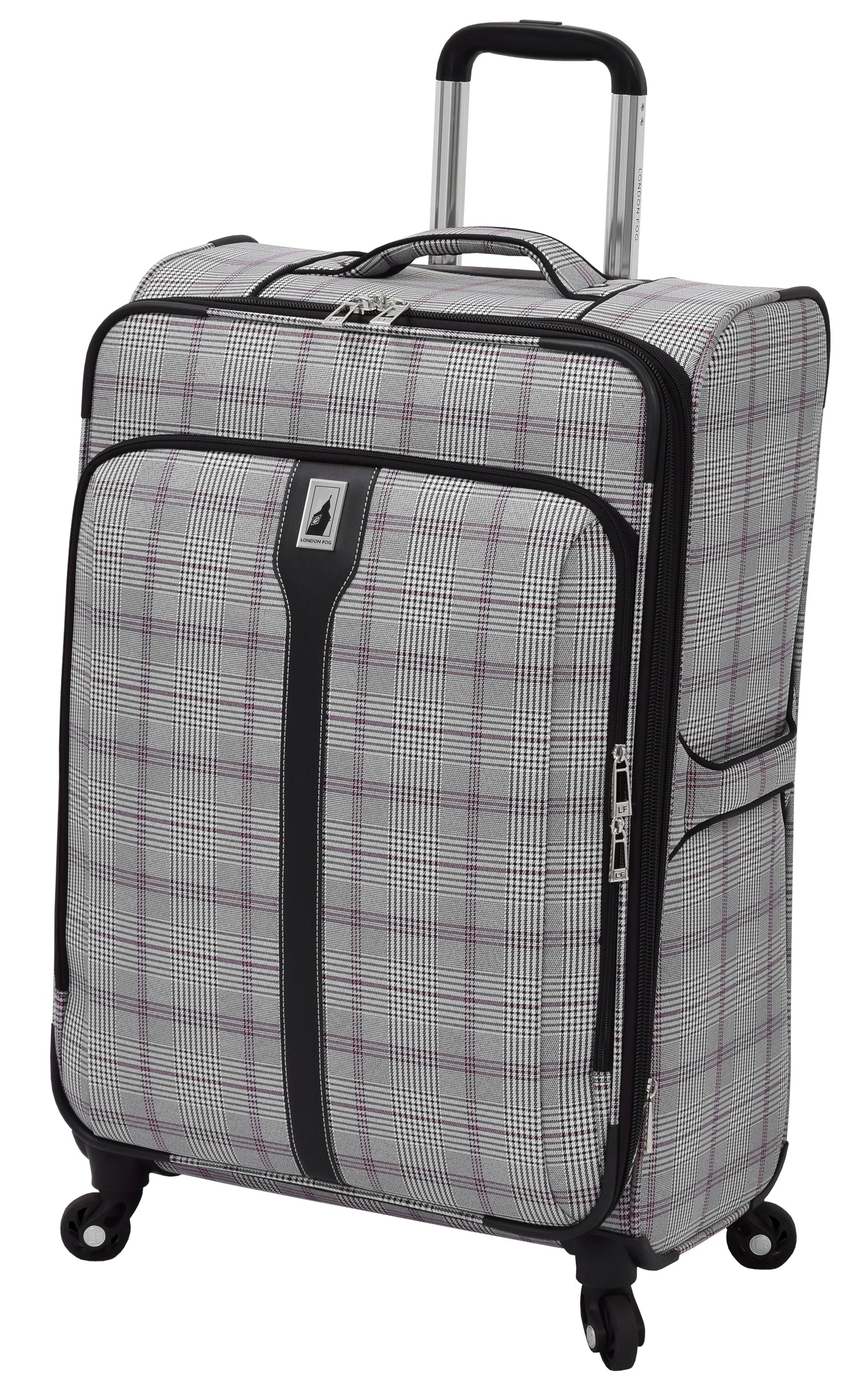 Grey/Burgundy Glen Plaid
