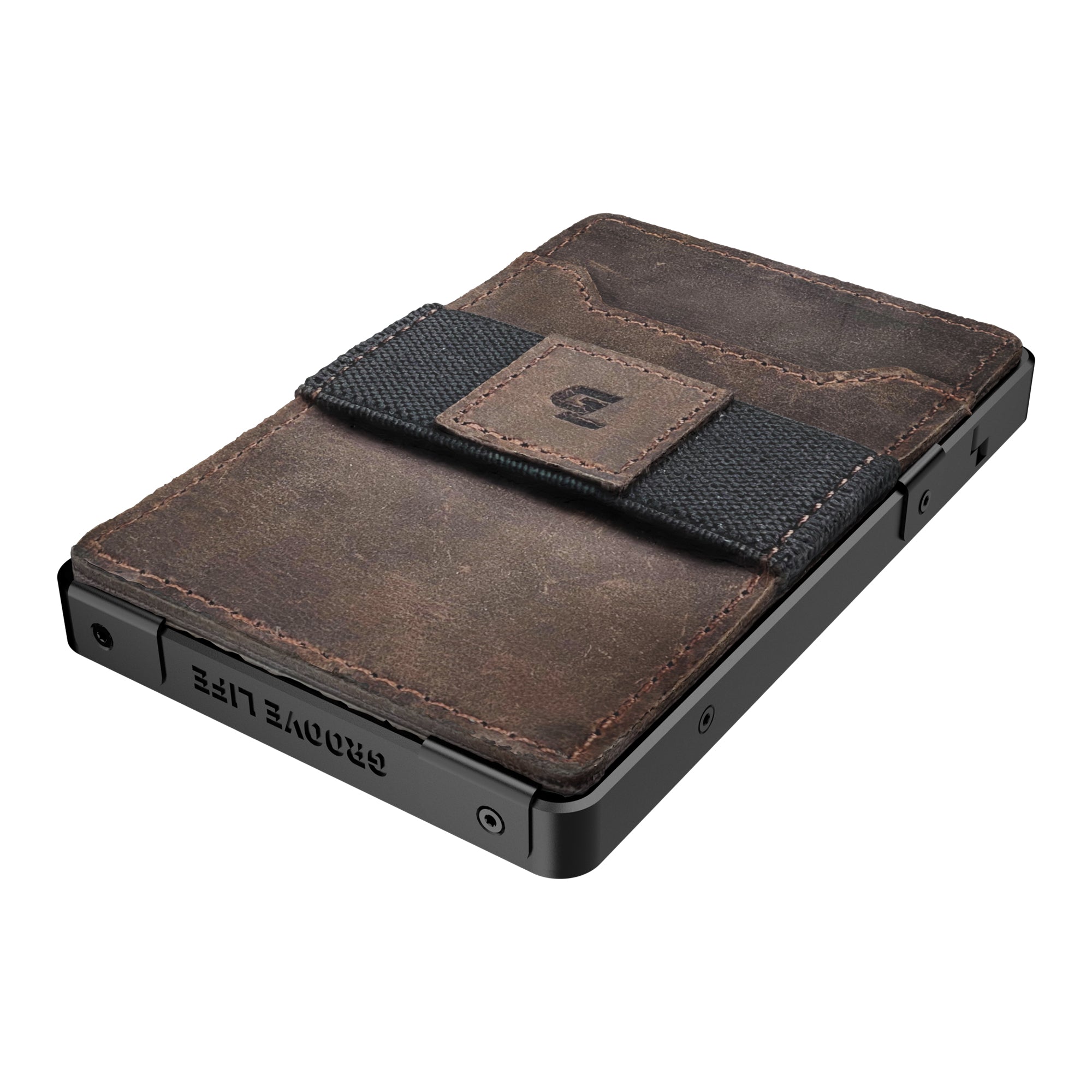 Midnight Black Brown Leather