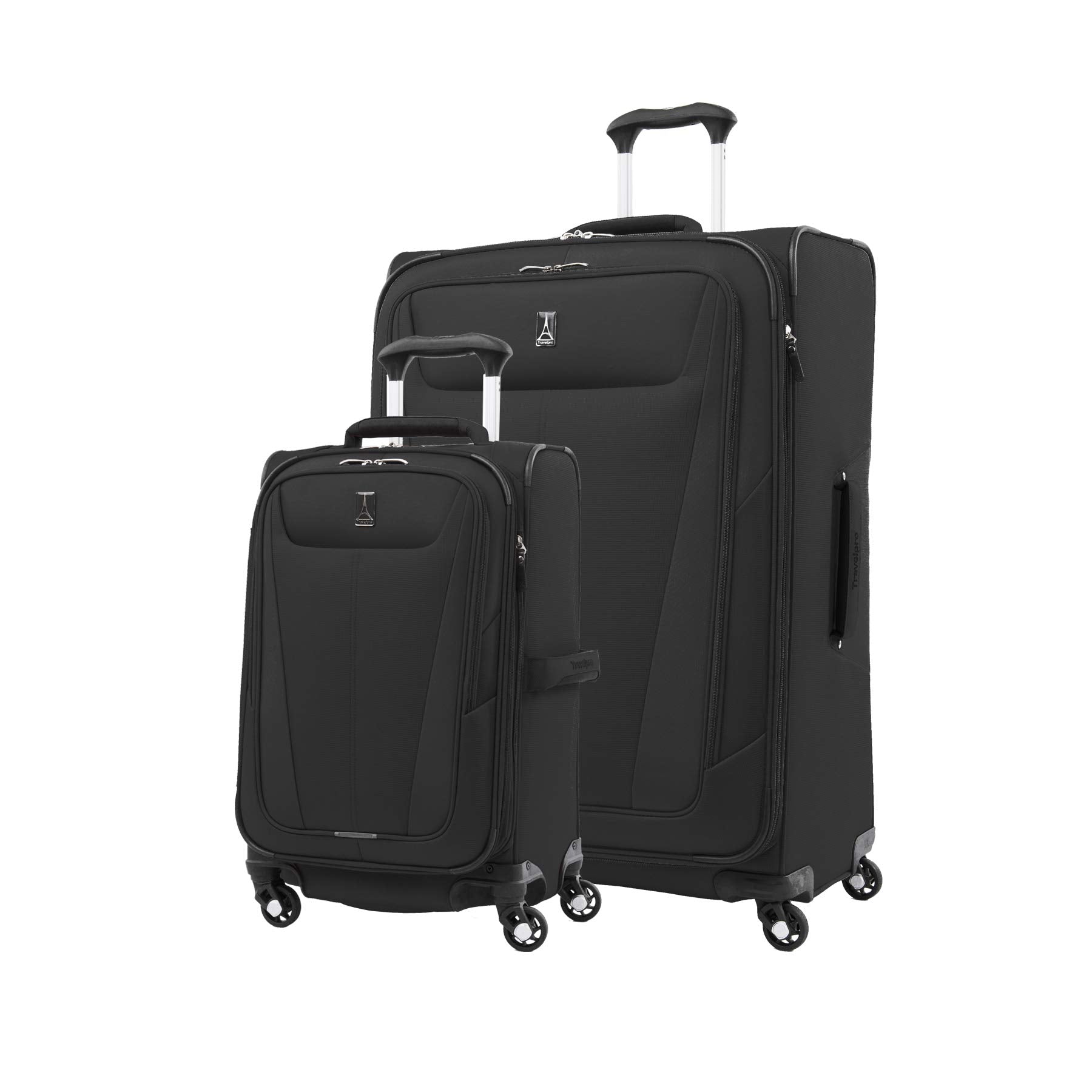 Travelpro Maxlite 5 Softside Expandable Spinner Wheel Luggage, Black, 2-Piece Set (21/29)