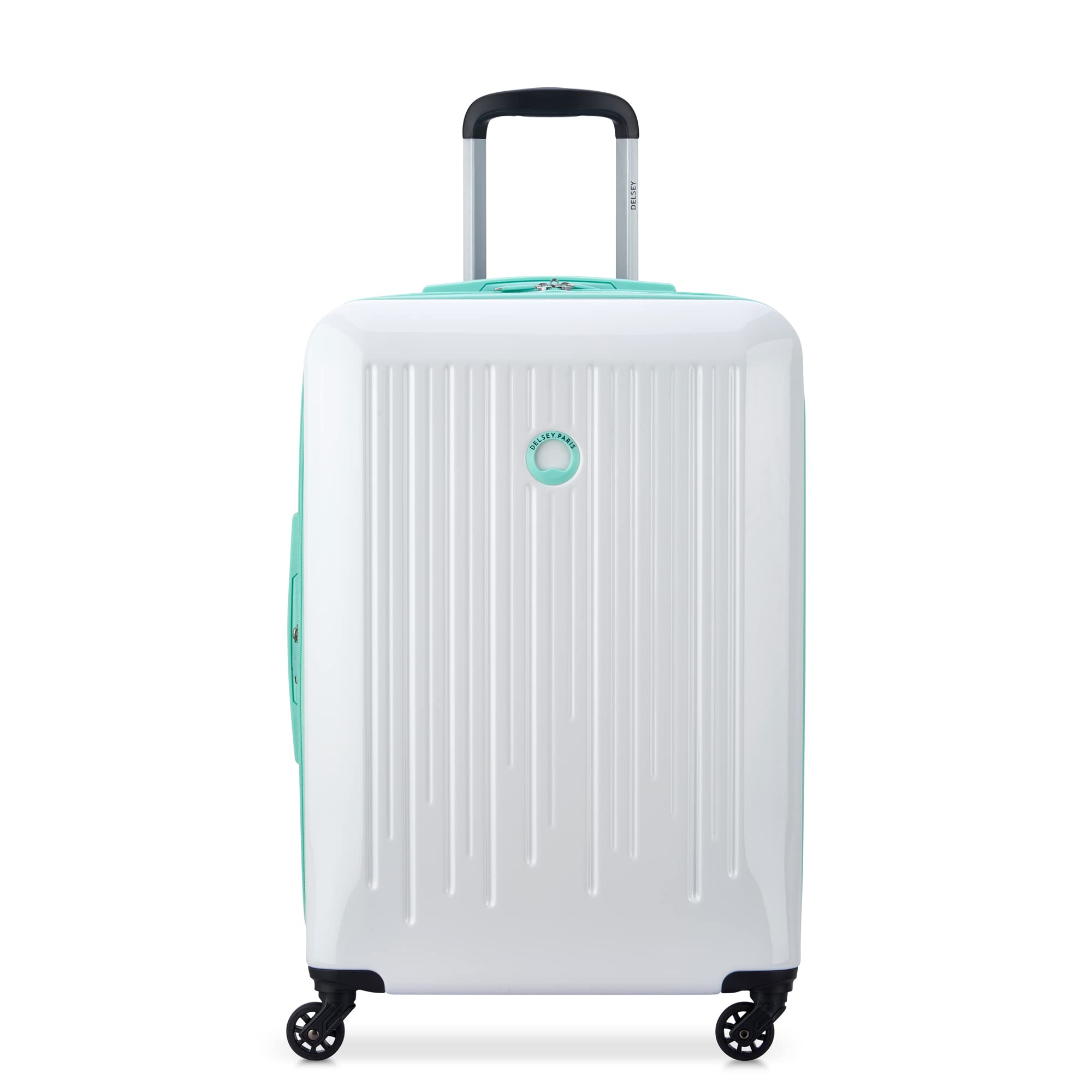 White with Teal Trim