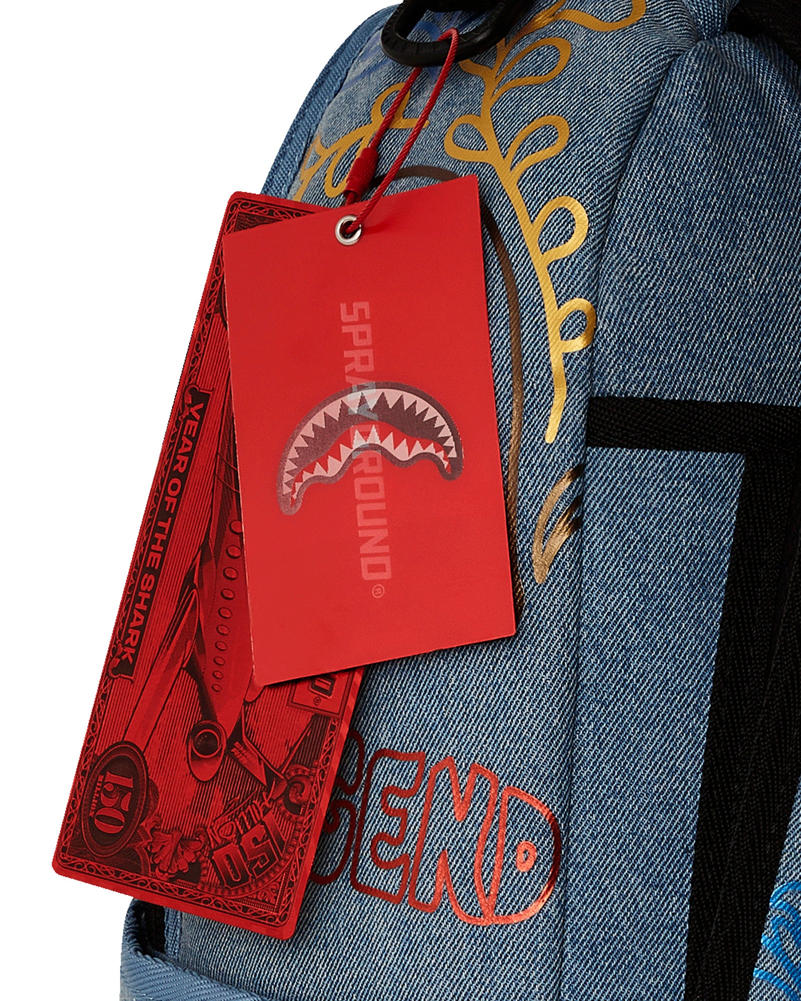 Metallic Printed Denim Shark