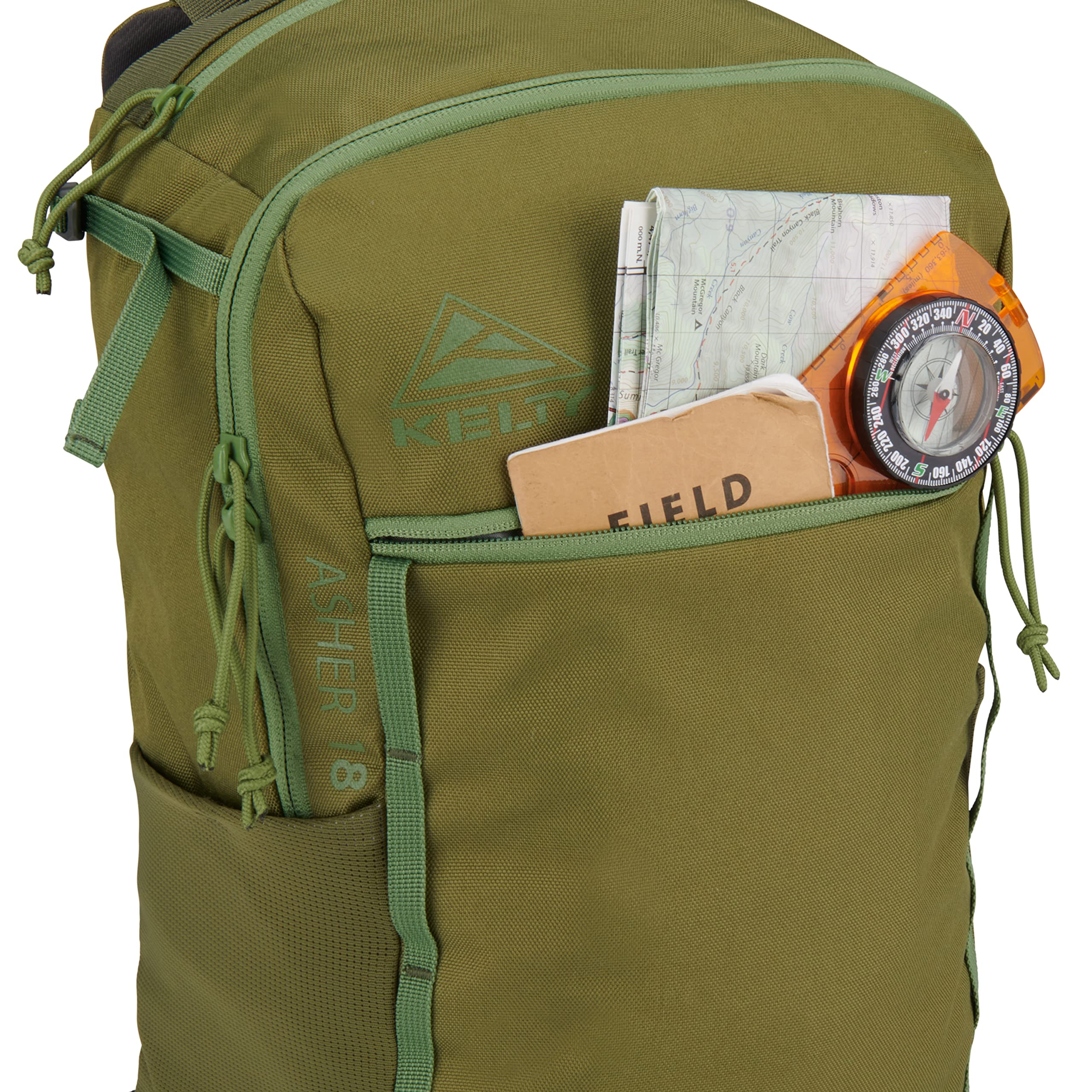 kelty backpack hiking day pacl Kelty Asher 18L Backpack, Winter Moss/Dill