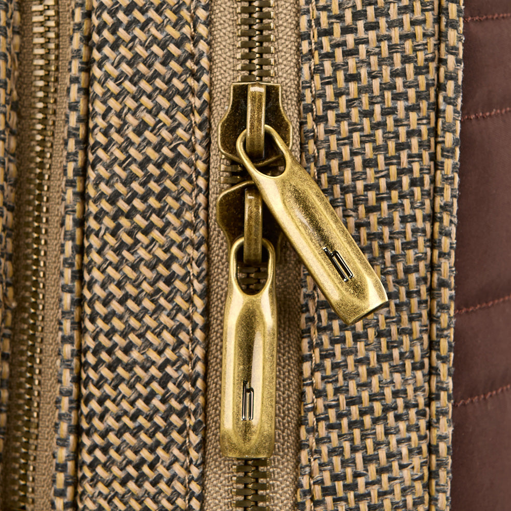 Tweed/Natural Leather