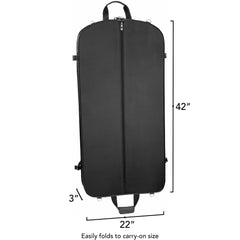 WallyBags 42" Premium Travel Garment Bag With Shoulder Strap