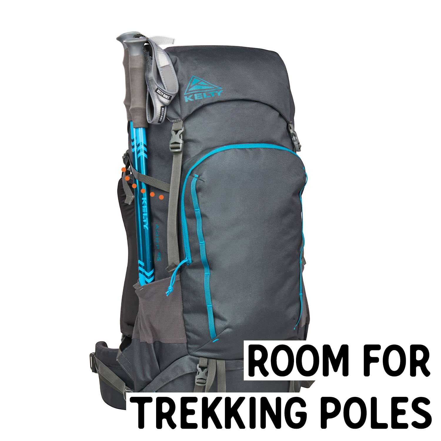 kelty asher backpack Kelty Asher 55 Backpack Beluga/Stormy Blue