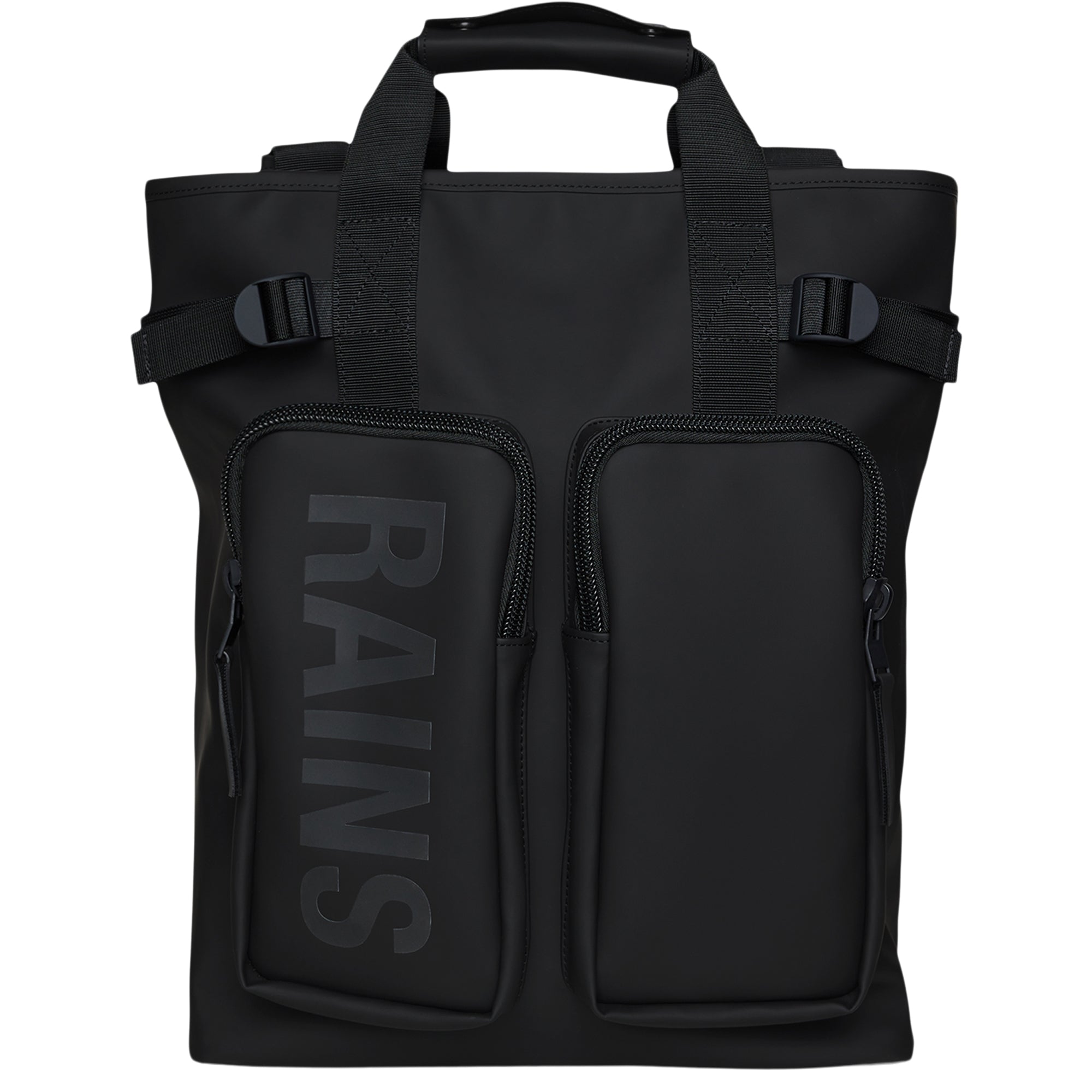 rain tote backpack Rains Black Texel Backpack Tote