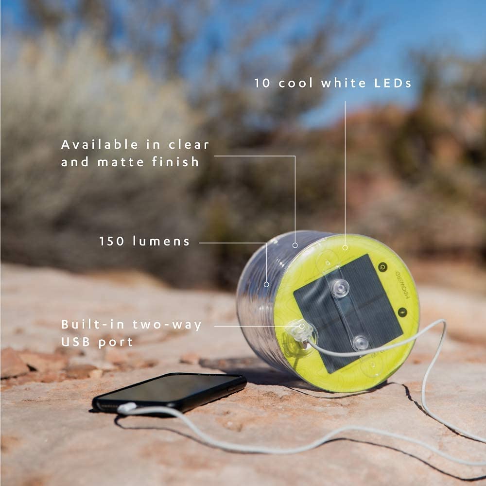 Luci Pro Outdoor 2.0: 150 Lumens, Usb-C Charging, Clear Finish + White Leds