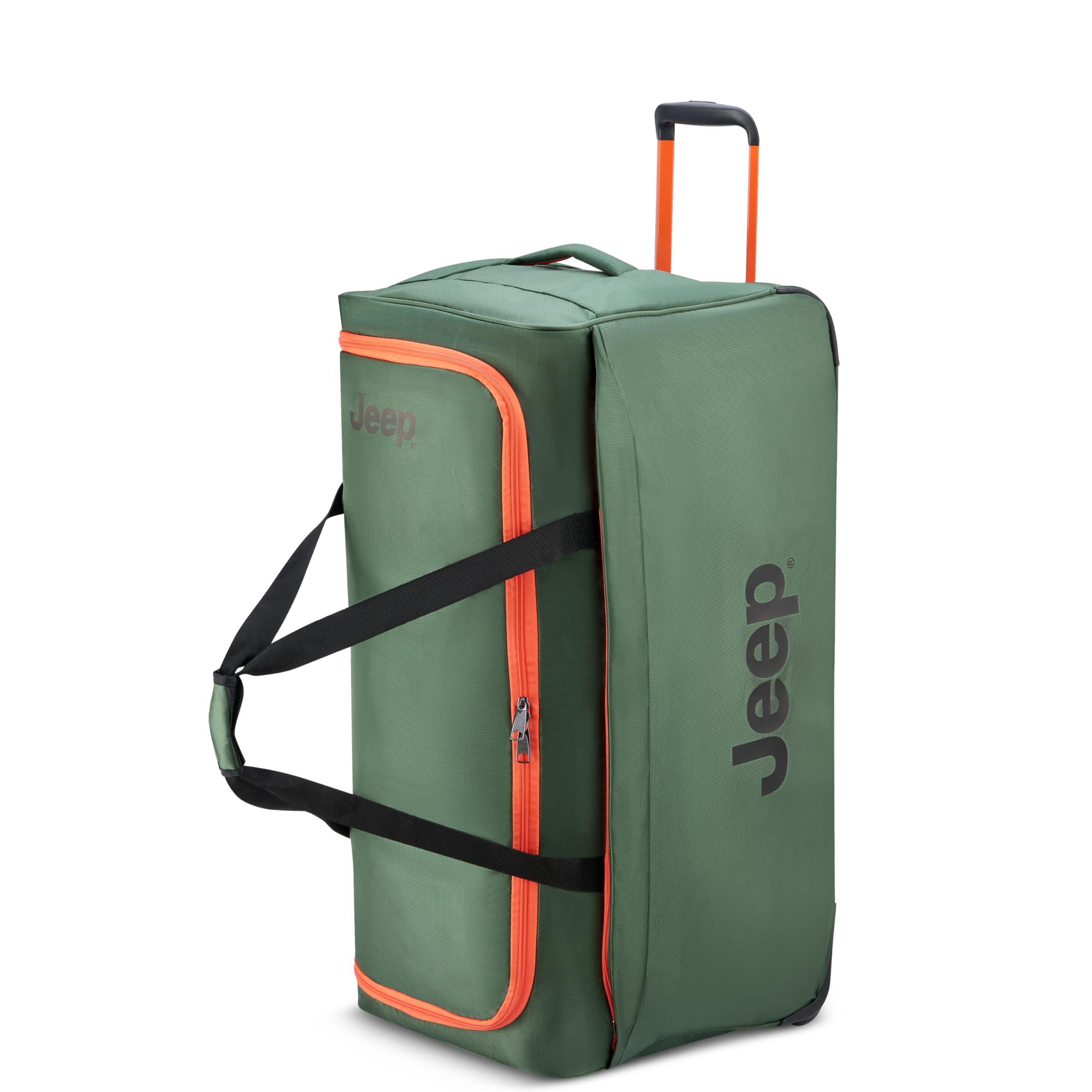 jeep travel equipment tote bag yellow and black large Jeep JS009D 27" Rolling Duffle Bag