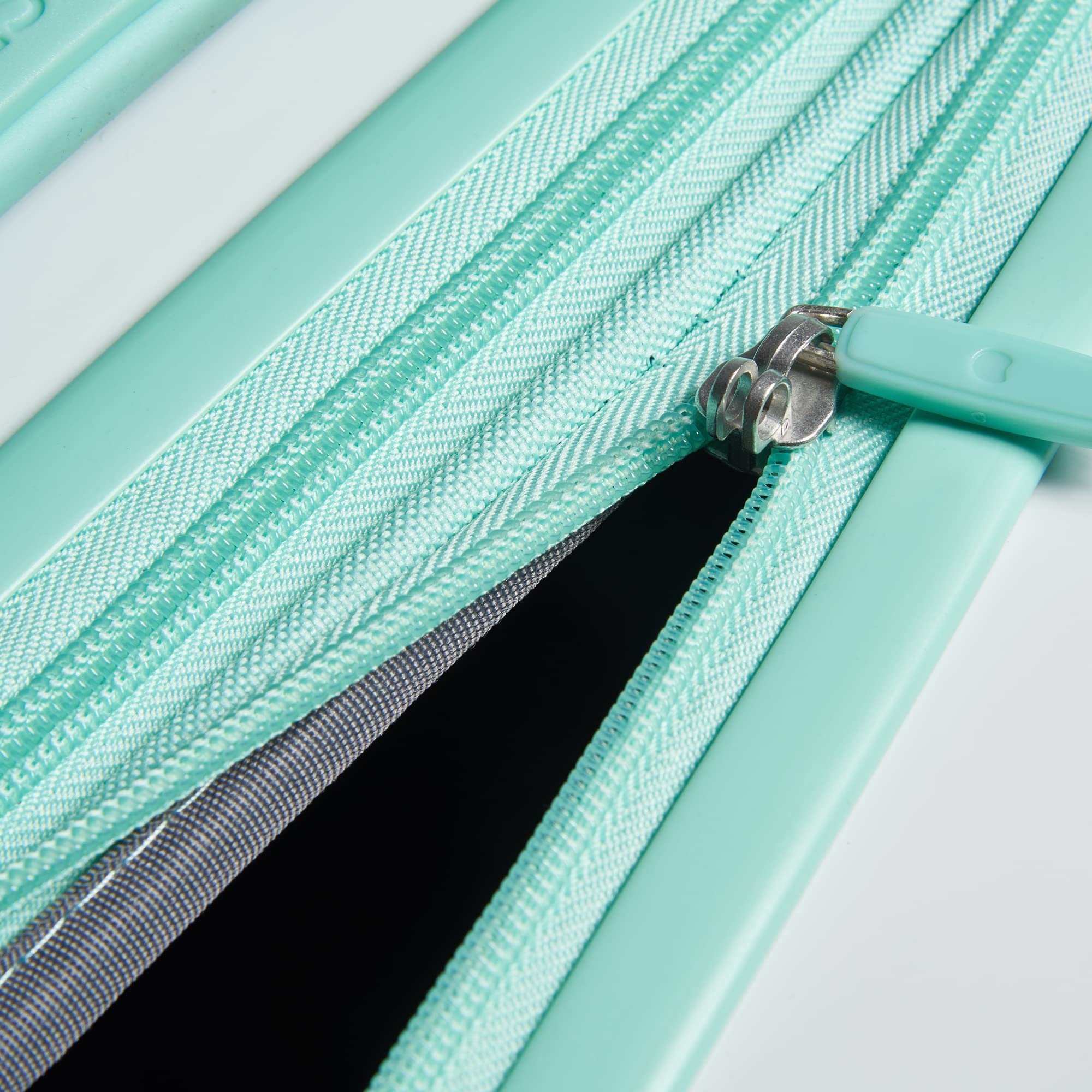 White with Teal Trim