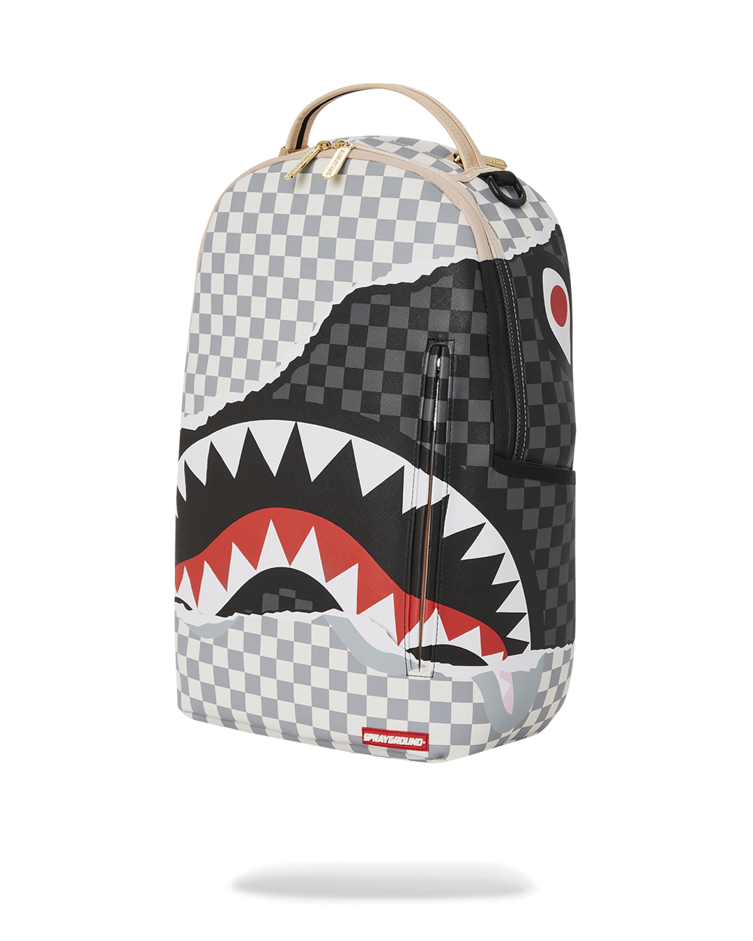 Gray Sprayground Shark Duffle Bag