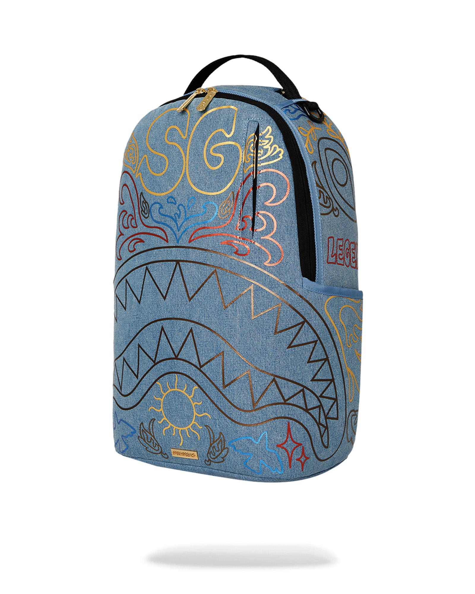 Metallic Printed Denim Shark