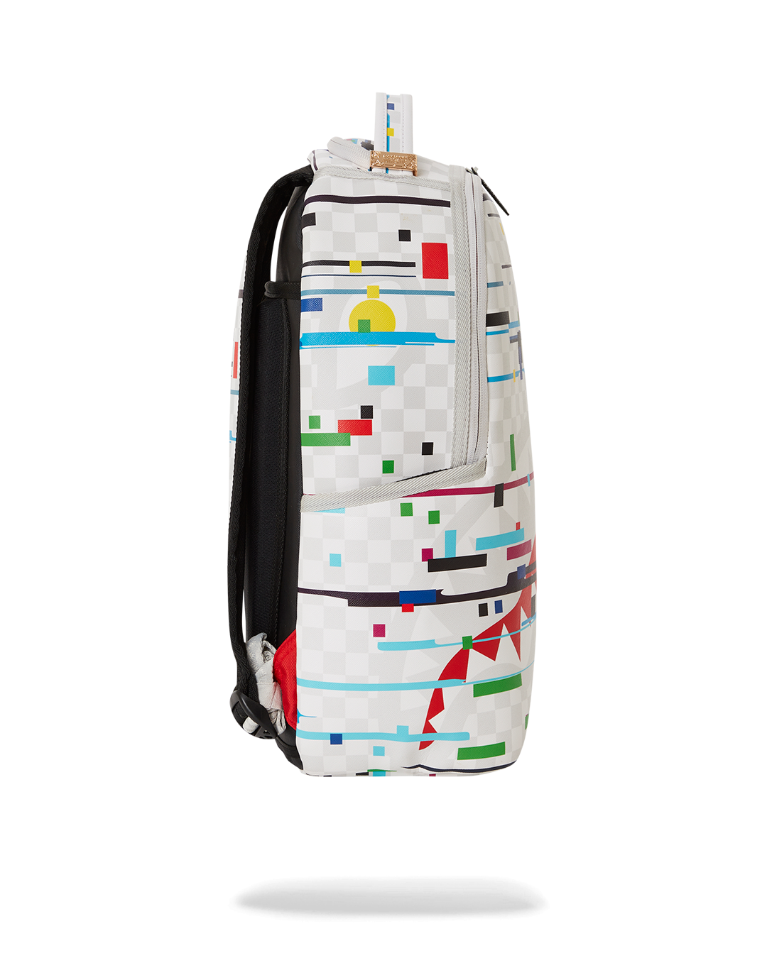 Glitch White Check