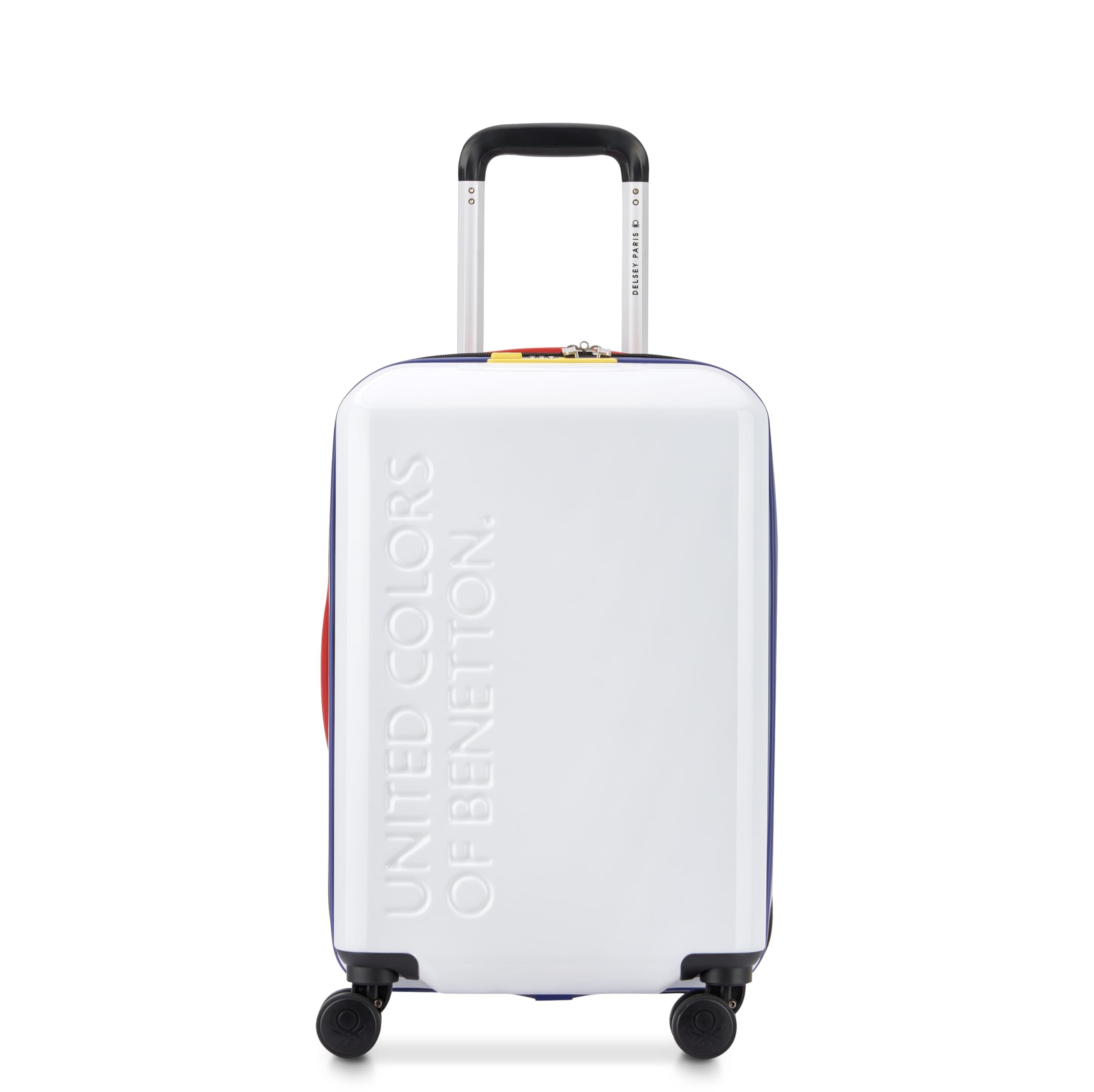 United Colors of Benetton UCB Hardside Luggage with Spinner Wheels Carry On 19 Inch White