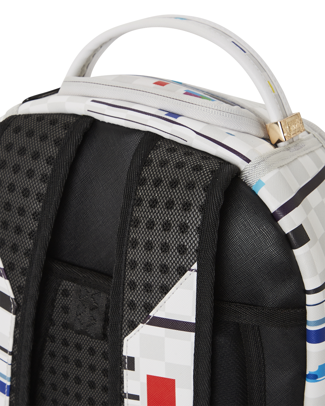 Glitch White Check