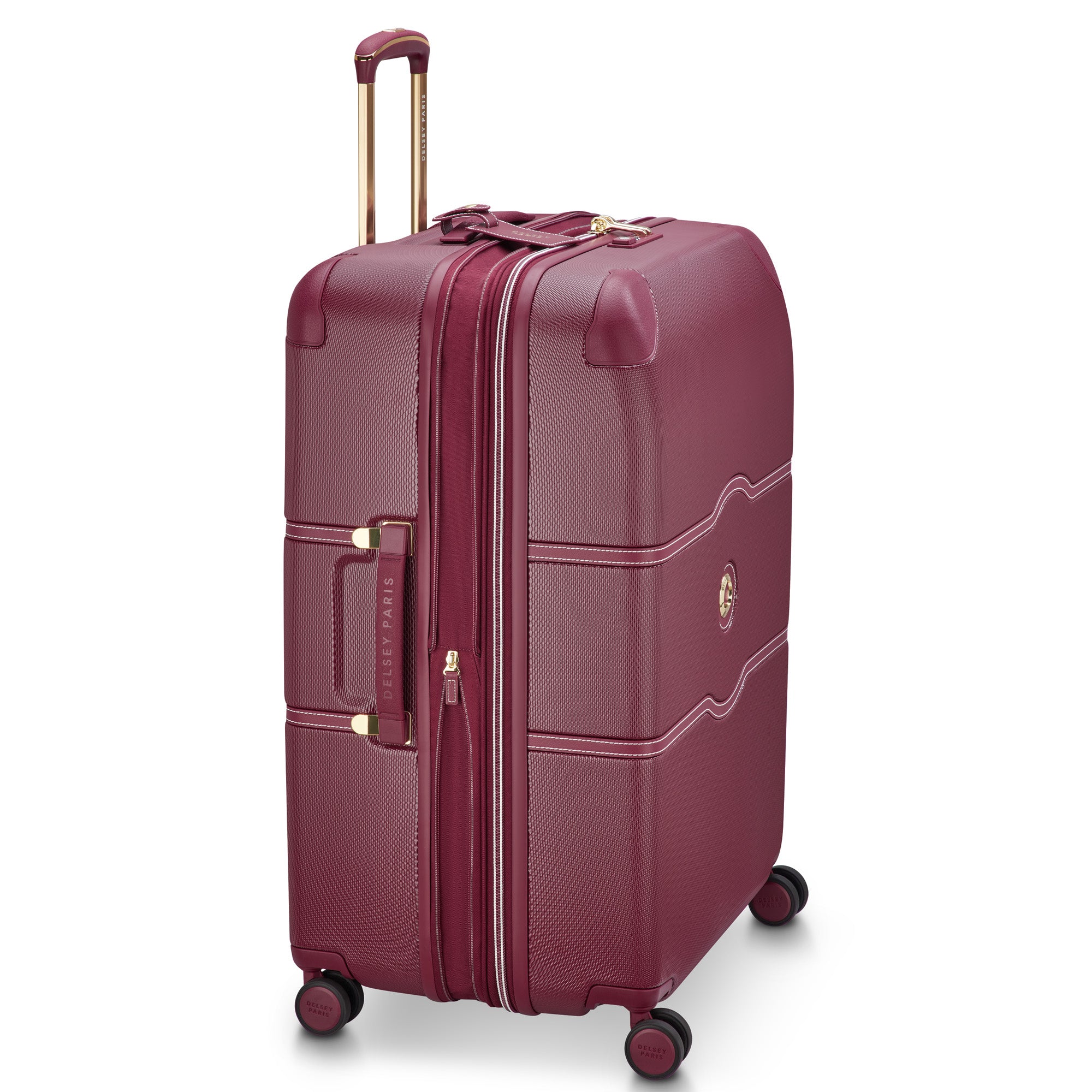 Burgundy / Checked-Large 28 Inch, No Brake