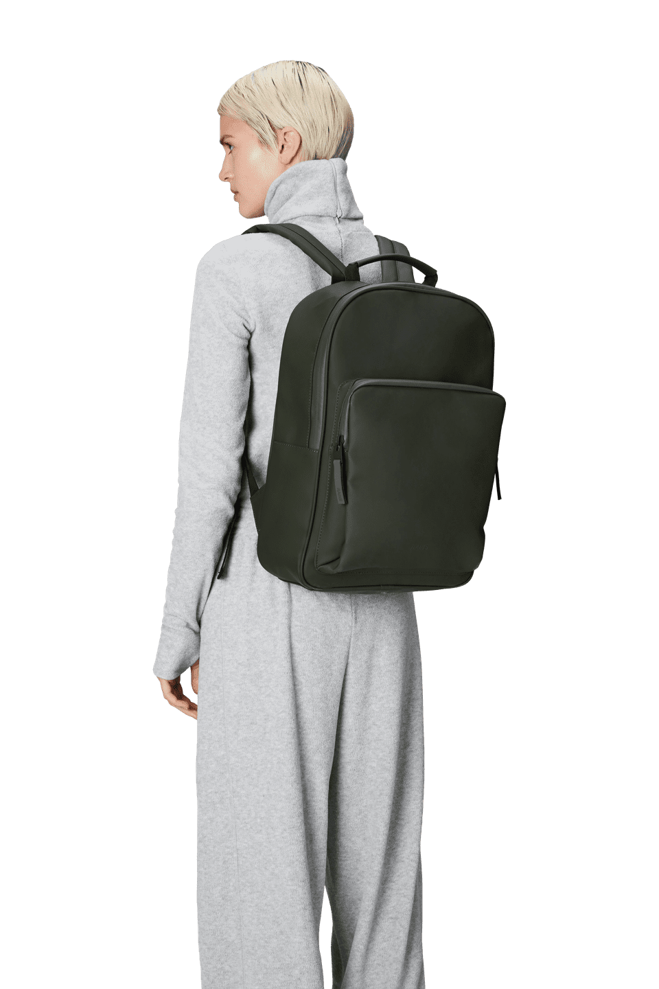 rains black base backpack Rains Book Daypack Large Drift
