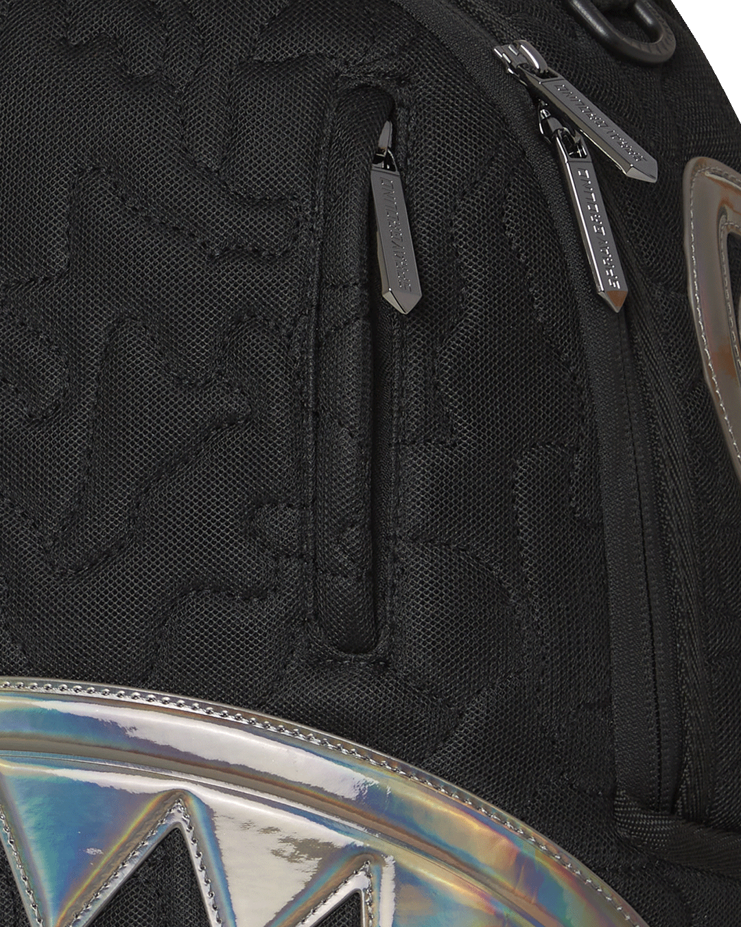 Black Quilted Irridescent