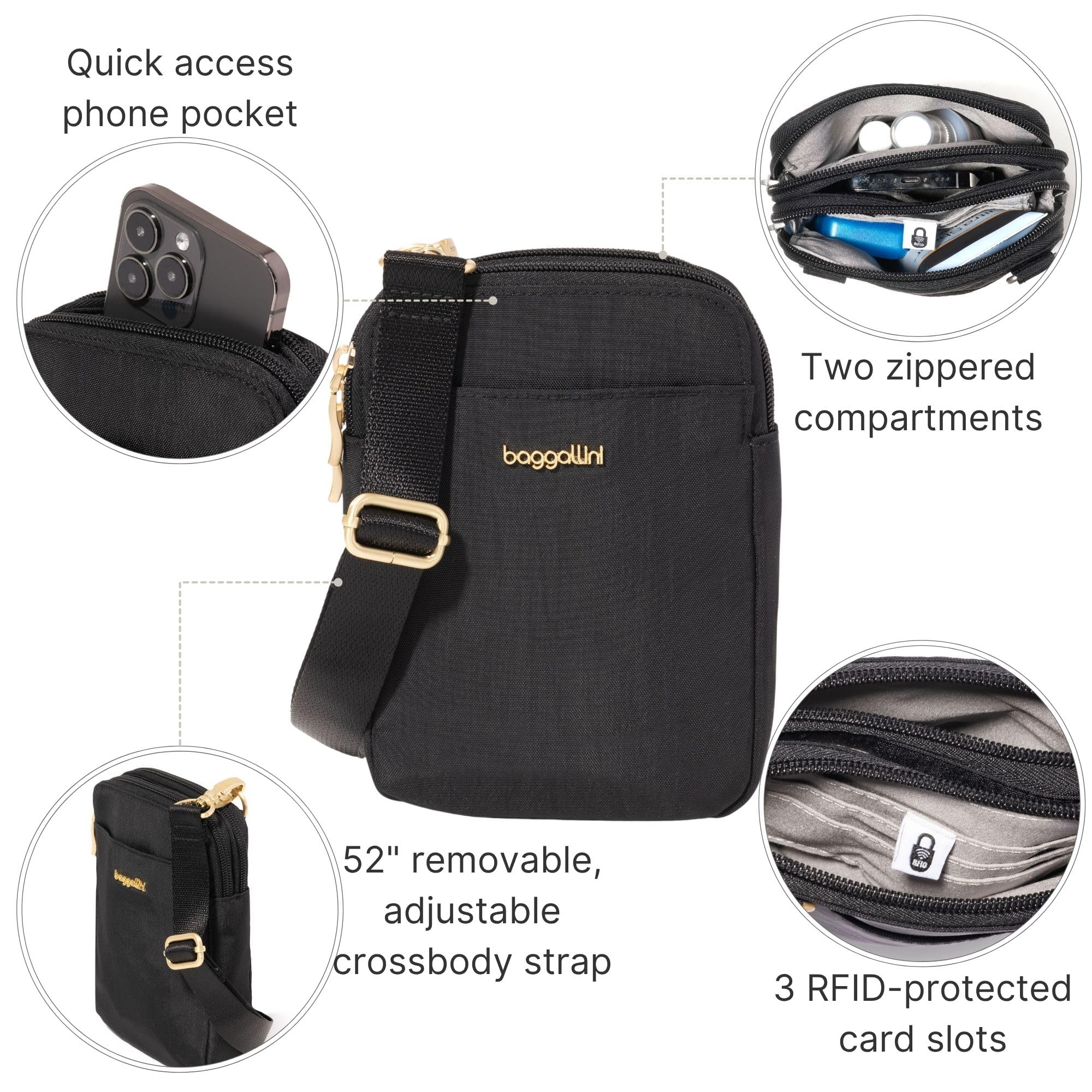 Black W/ Gold Hardware