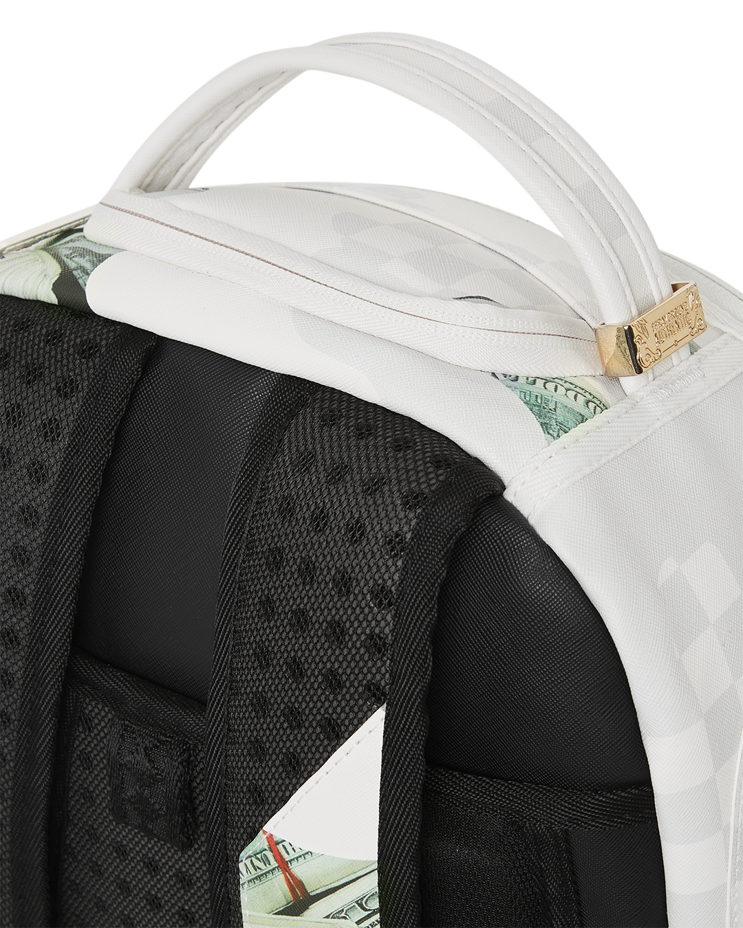 Sprayground Couture Bear White & Grey Backpack