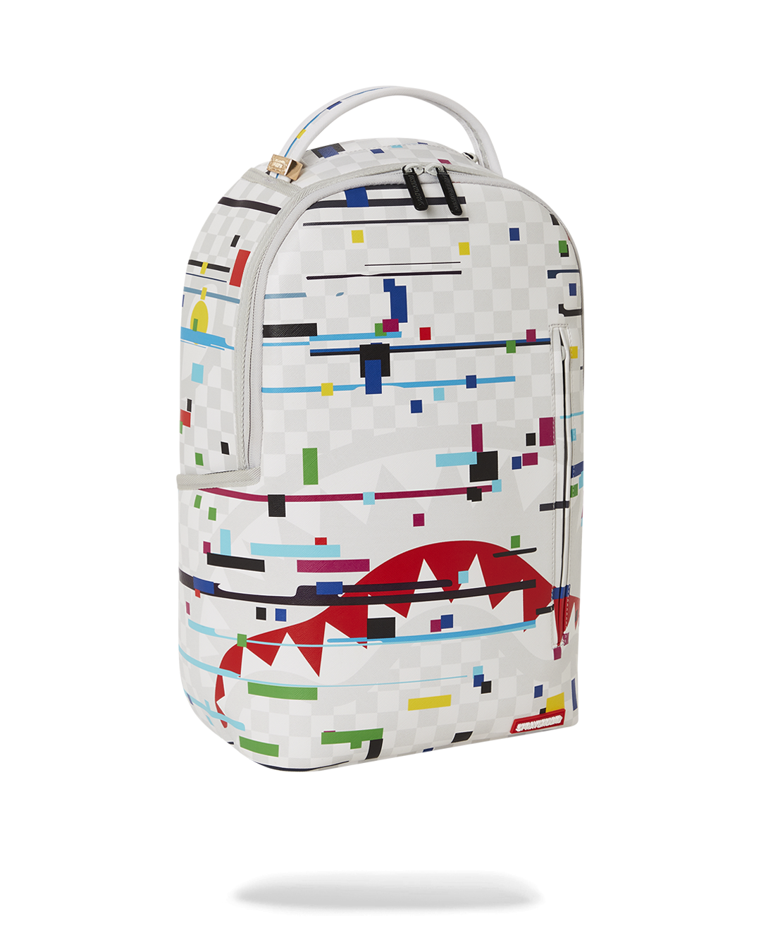 Glitch White Check