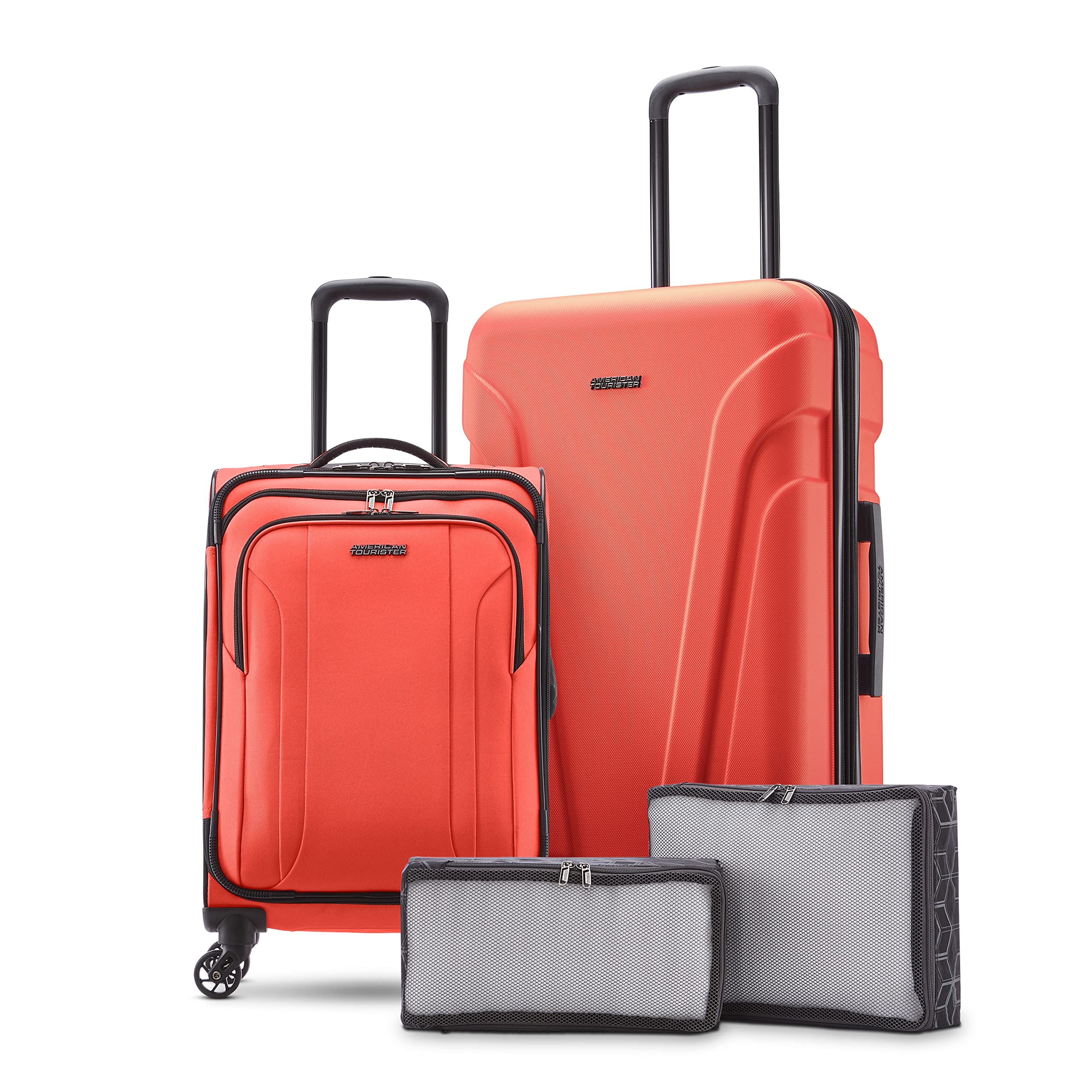 American Tourister Troupe Hardside and Softside Classic Blue 4pc Set