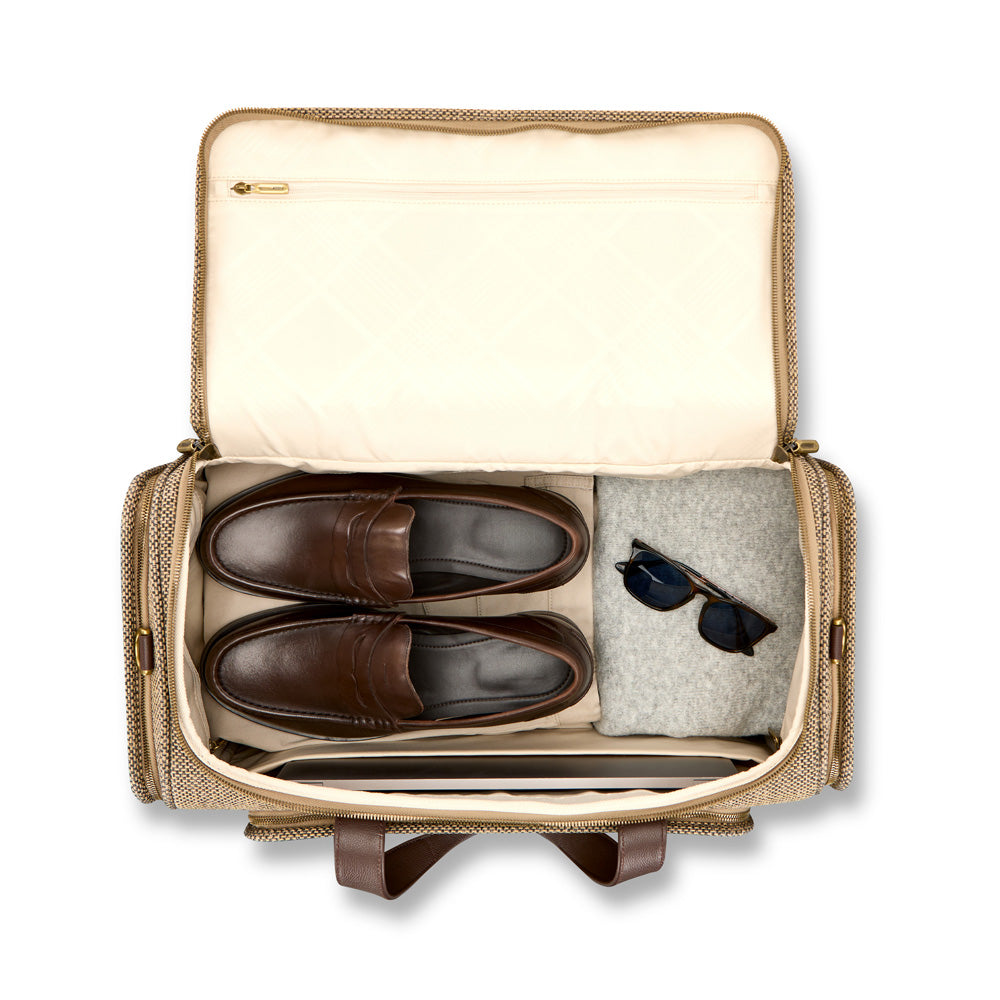 Tweed/Natural Leather