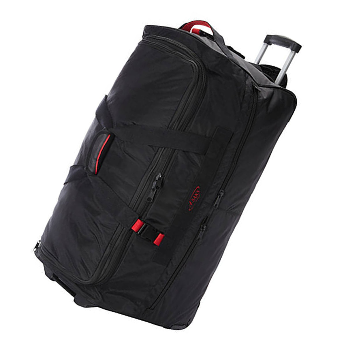 a saks expandable rolling trolley laptop backpack A. Saks 20" Expandable Carry-On Trolley Duffel Black/Red