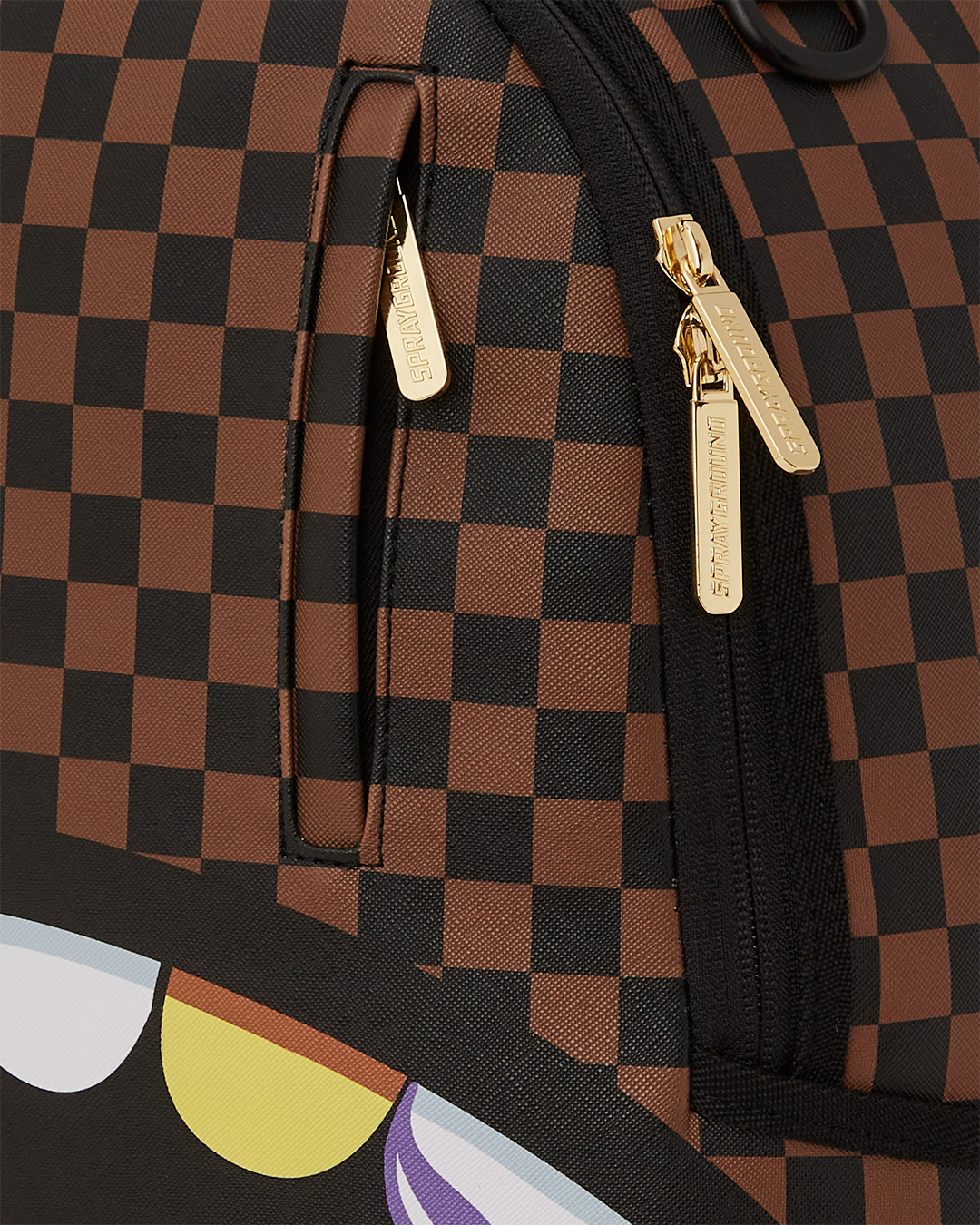 Sprayground Brown Monogram Checkered In Paris Backpack School