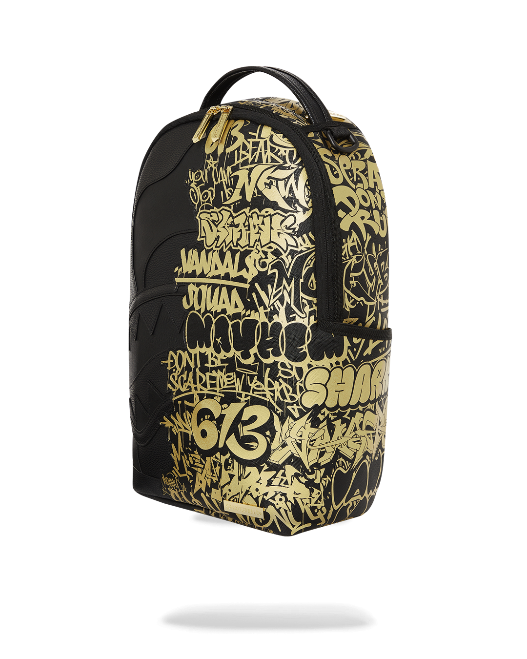 GOLD CHECKERED DRIPS BACKPACK - GOLD