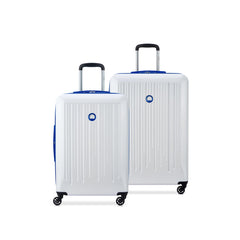 White with Blue Trim