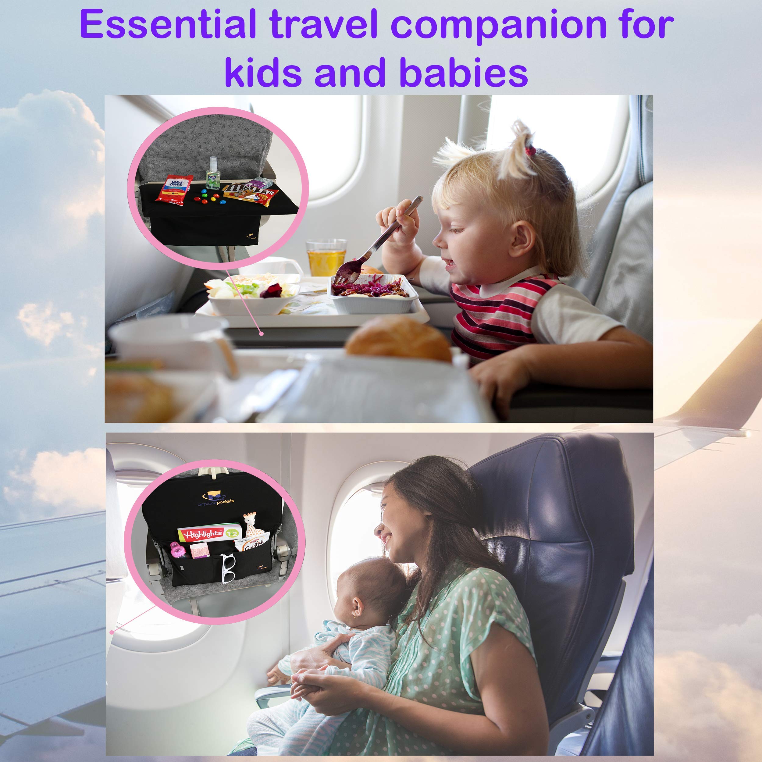 Airplane Pockets - Sanitary Tray + Table Cover With Pockets For Planes,  Patented Design With Multiple Compartments, Travel Organizing Accessory For  Comfortable Flight : Target