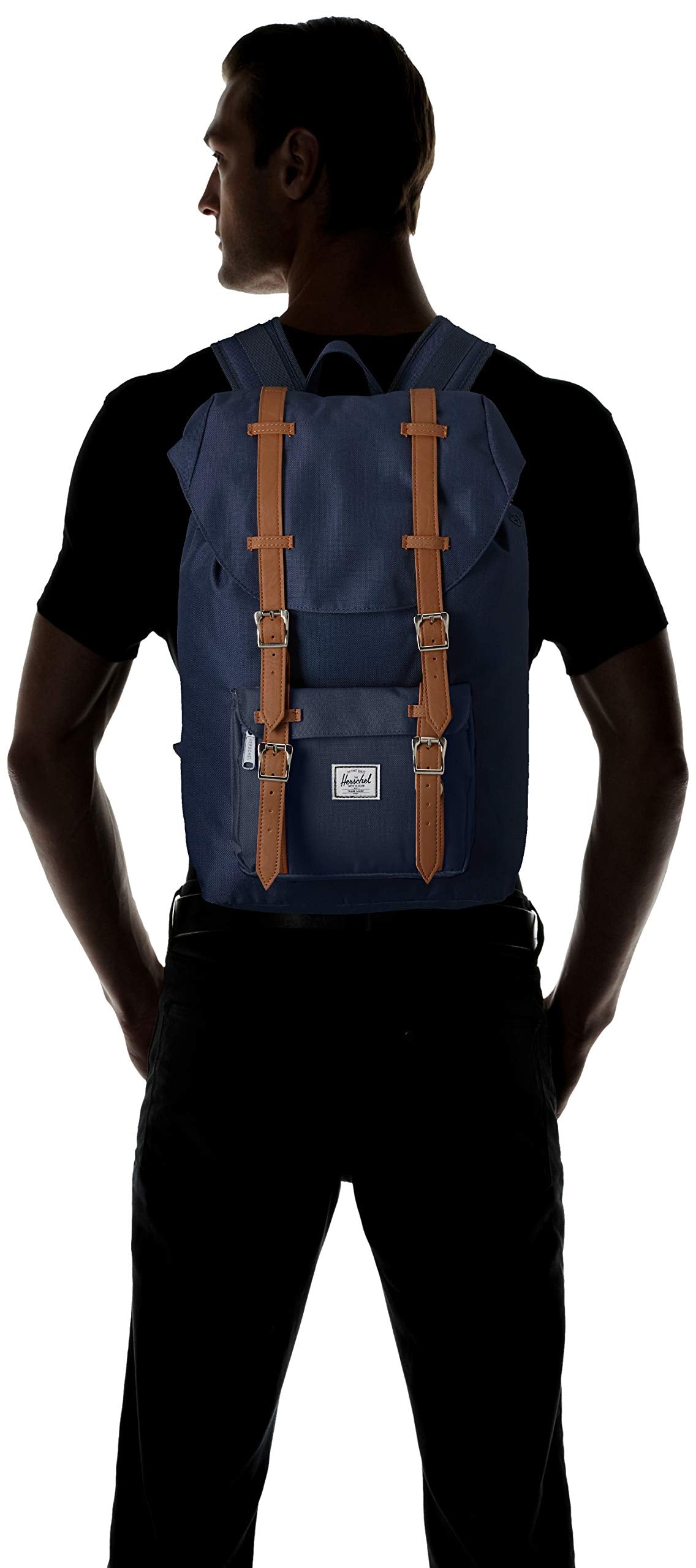 Navy/Tan Synthetic Leather
