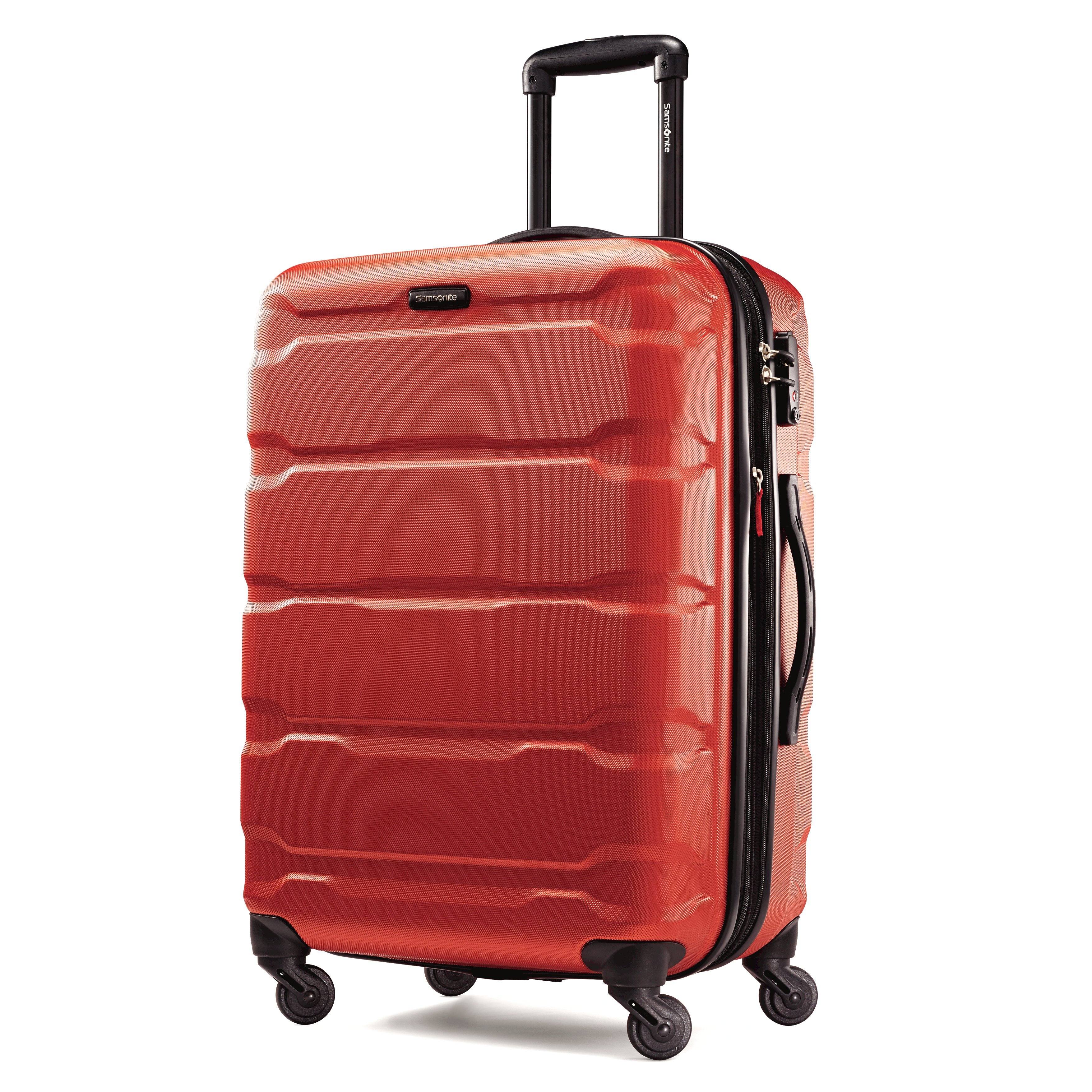 3 Piece Spinner Luggage Set Hard Shell Lightweight Suitcase in Orange