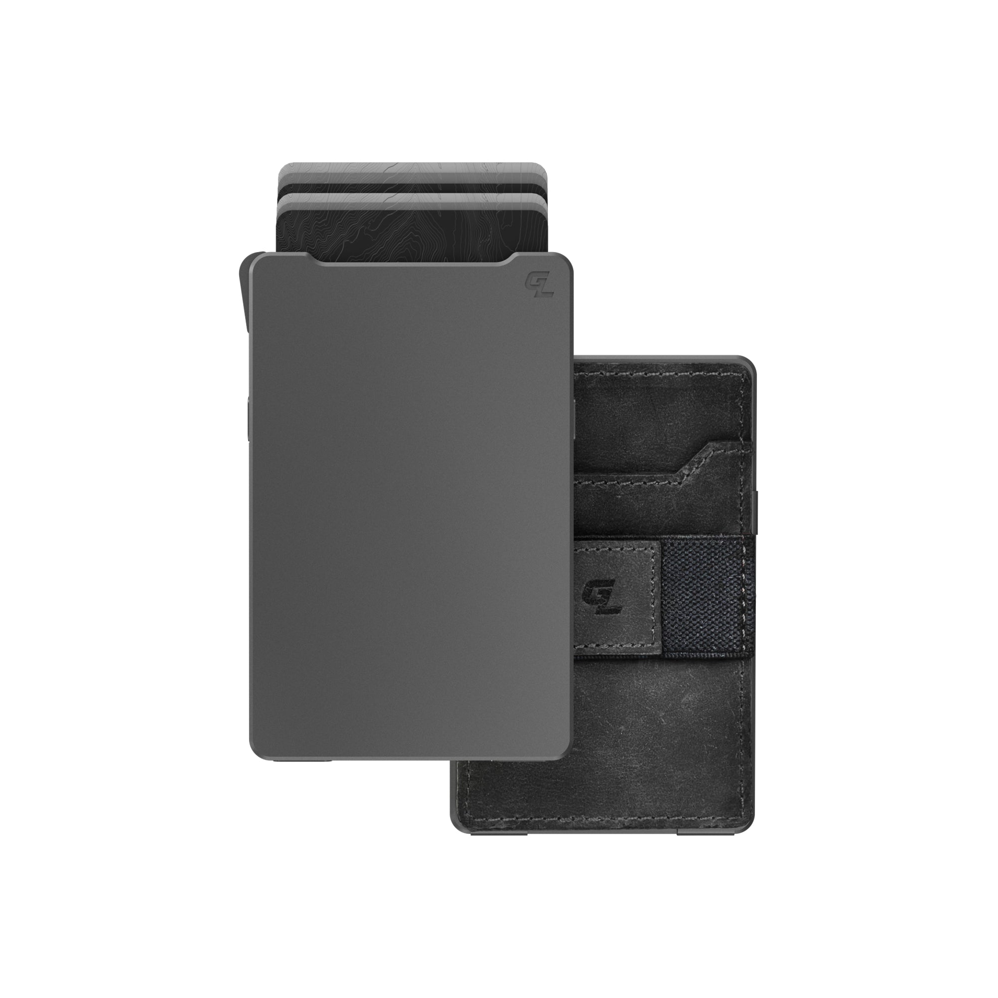 Gun Metal Black Leather