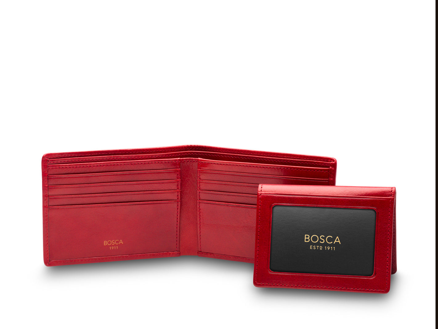 Bosca Men's Dolce Collection Double ID Trifold Wallet