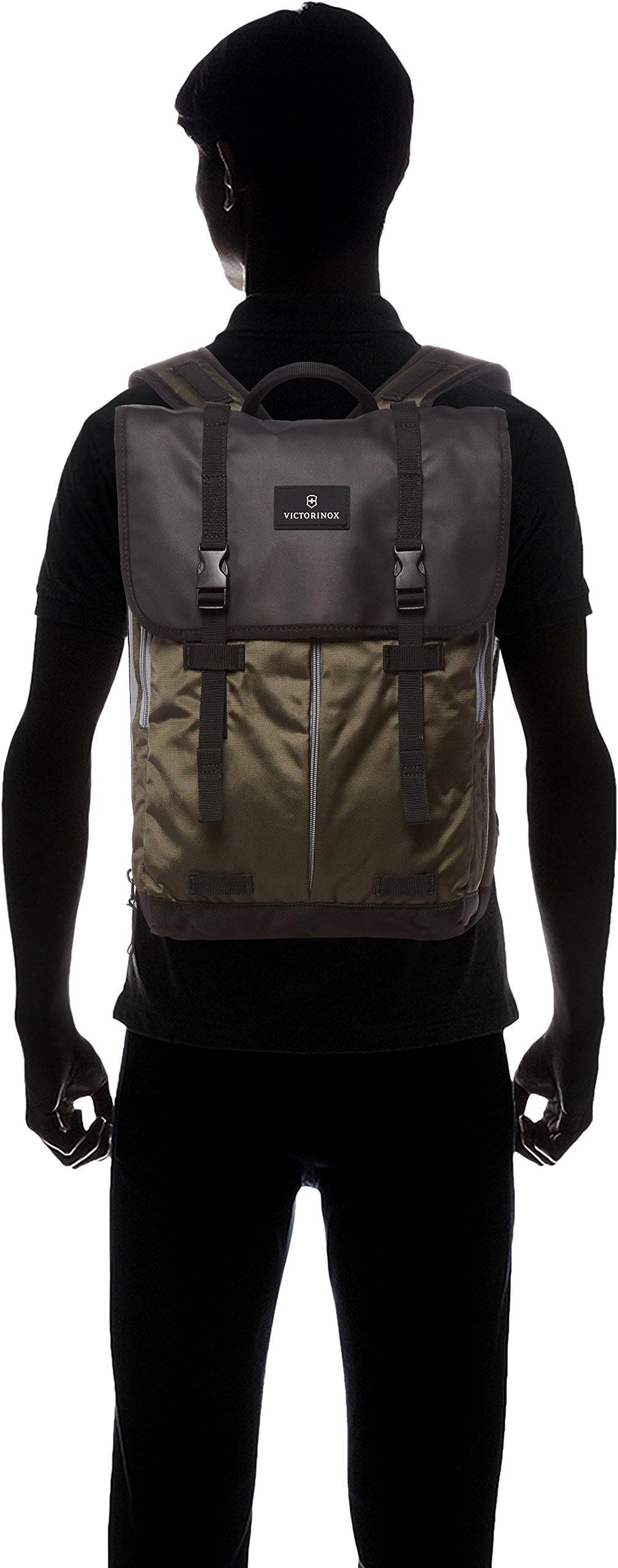 black altmont 3.0 flapover laptop backpack Victorinox Professional Compact - Tablet & Laptop Bag for Travel Accessories - Computer Backpack Includes Sleek Organizer one of which contains a bottle opener Victorinox Altmont Original Flapover Laptop