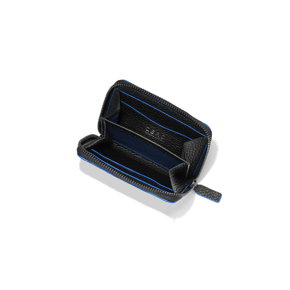 Solid Black with Cobalt Blue Edging