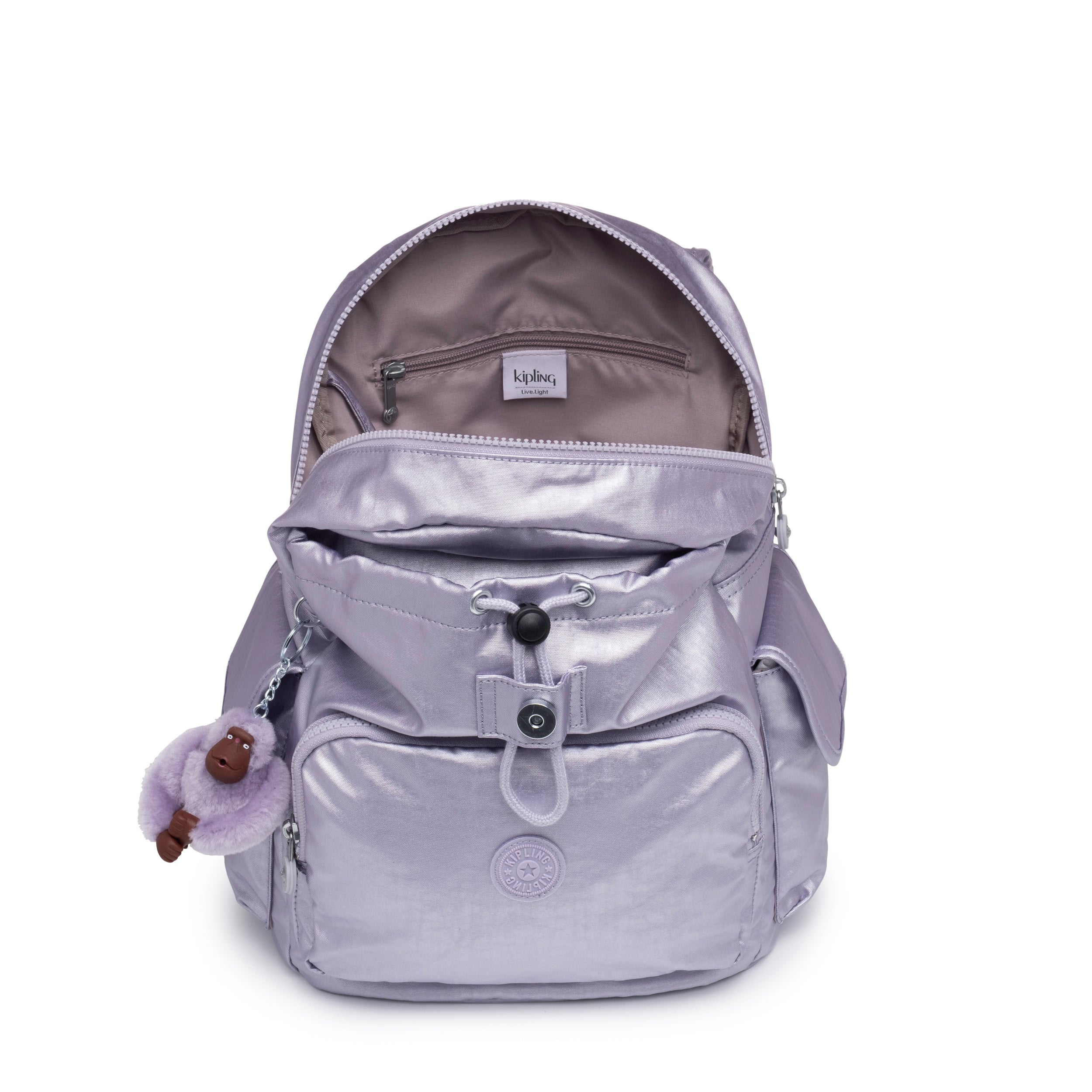 Mochila Kipling Cory Quartz metallic - Tienda Glamcity