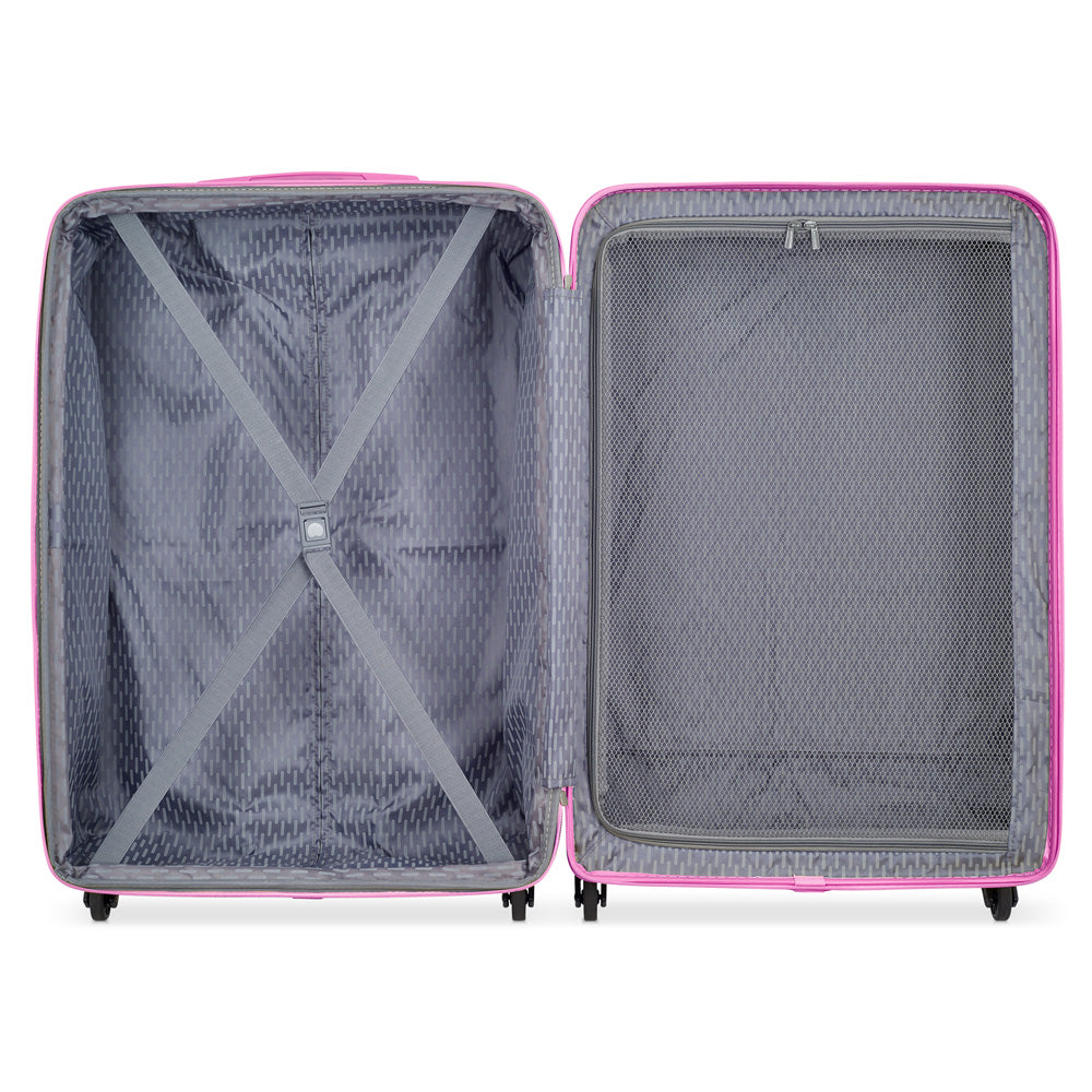 White with Mauve trim / 28 Inch Checked Large