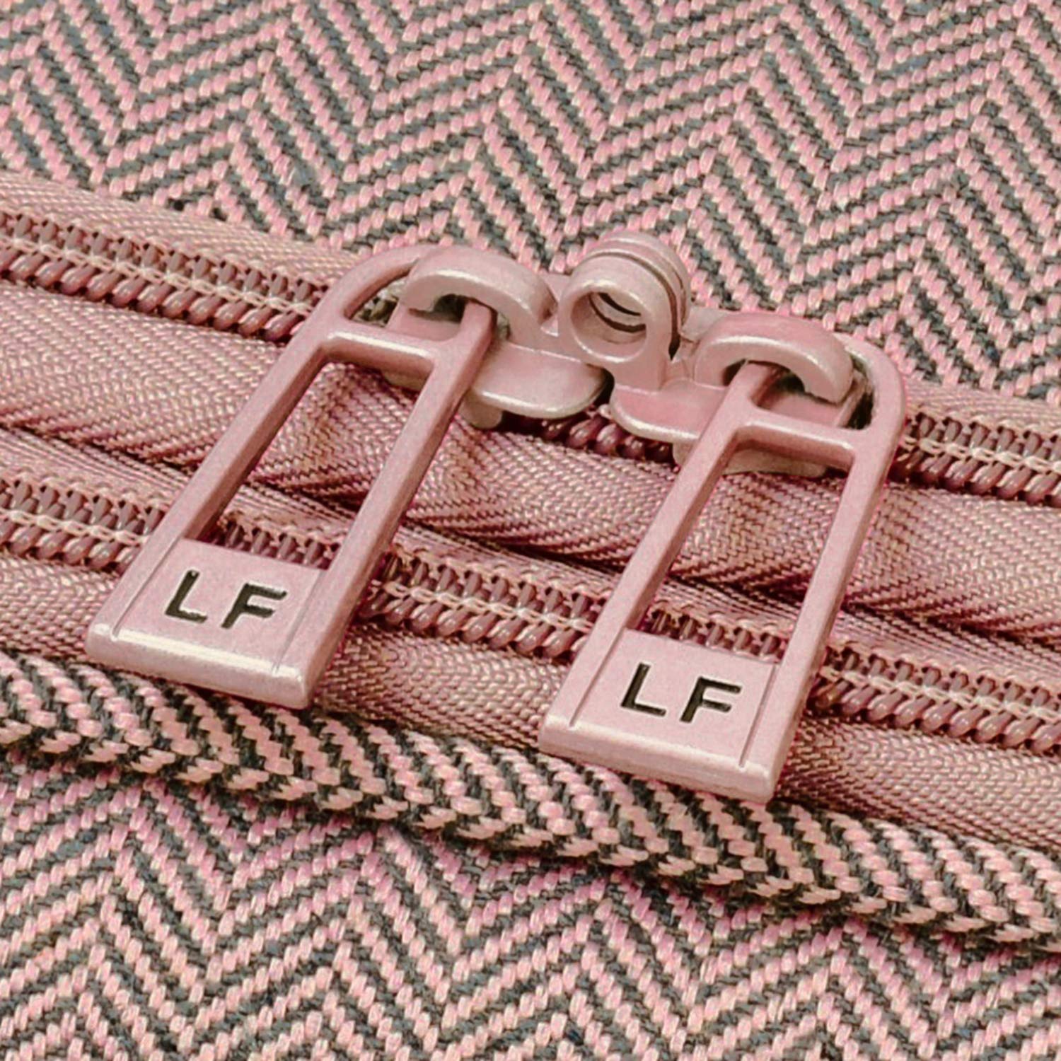 Rose Charcoal Herringbone