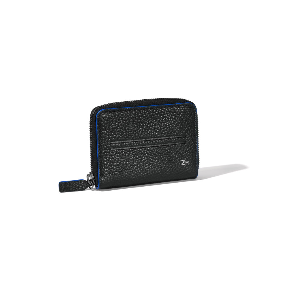 Solid Black with Cobalt Blue Edging