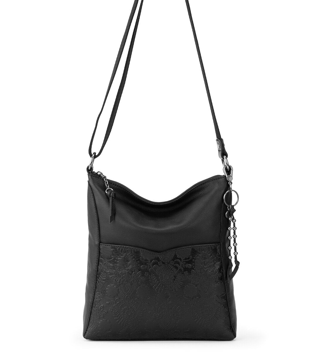 Black Floral Embossed
